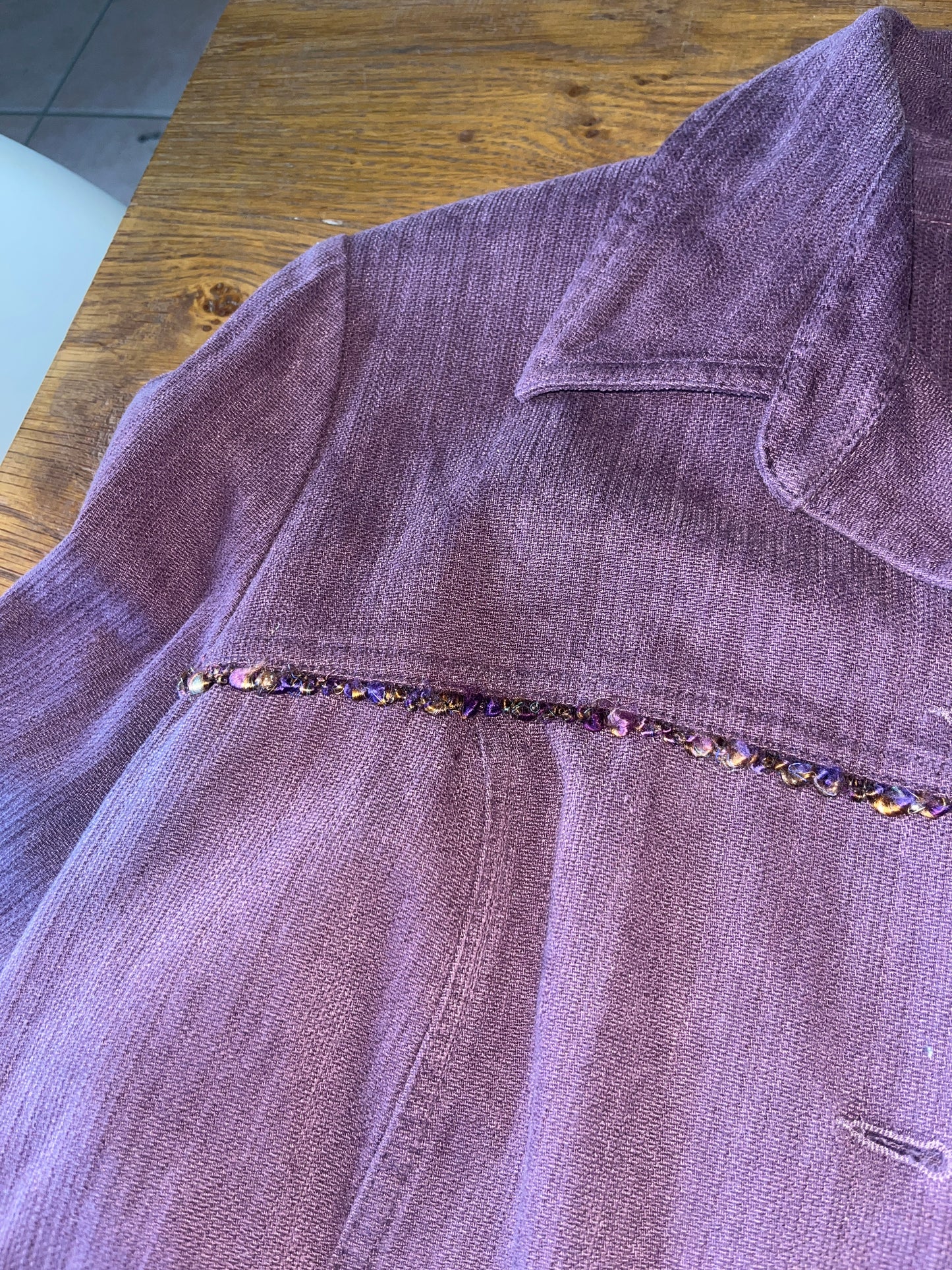 Veste vintage violette Pauporté - S