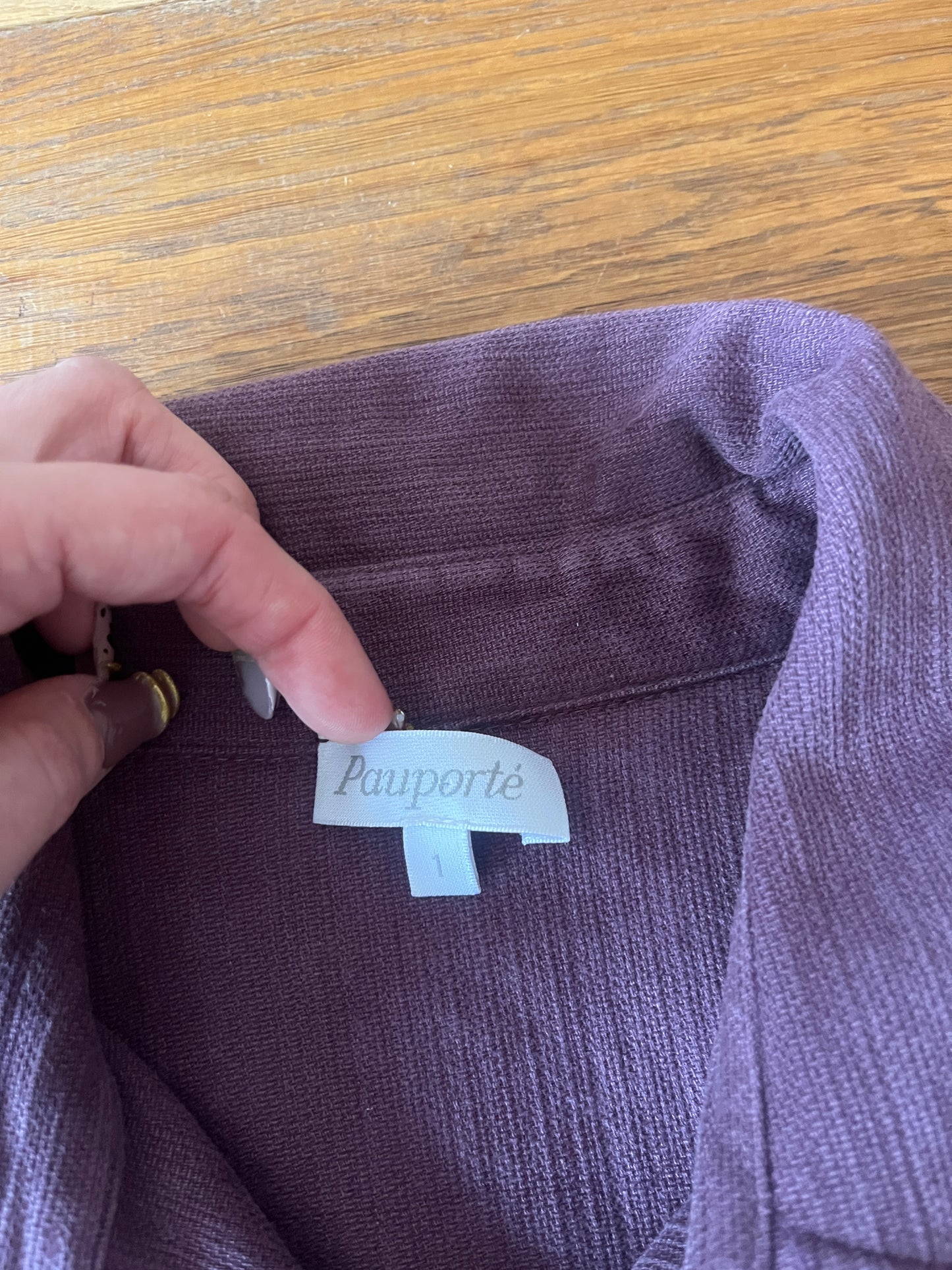 Veste vintage violette Pauporté - S