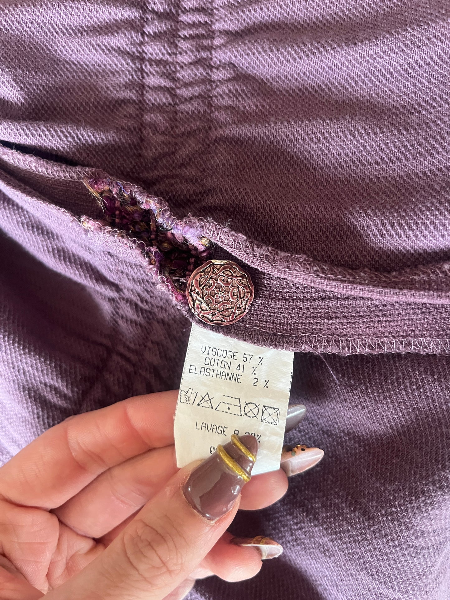 Veste vintage violette Pauporté - S