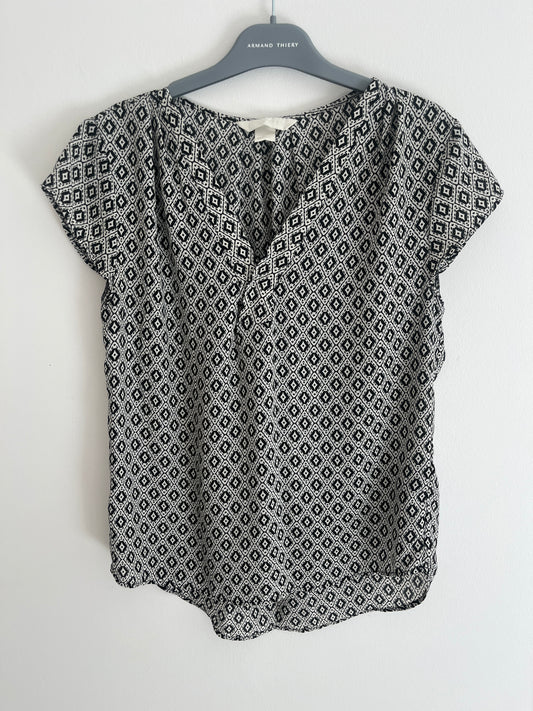 T-shirt manches courtes motifs noirs et blancs H&M - 36