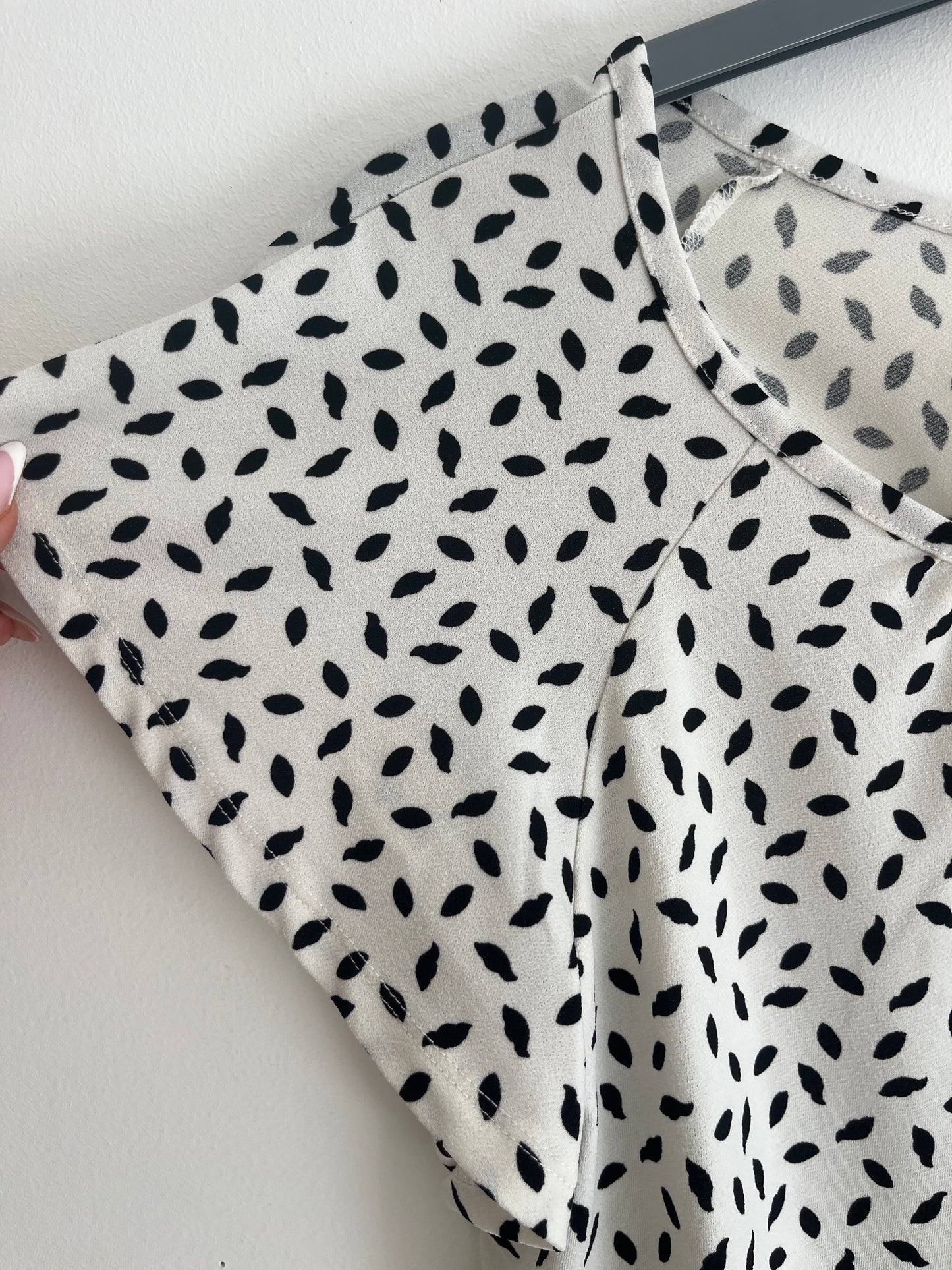Top à manches courtes blanc et noir H&M - XS