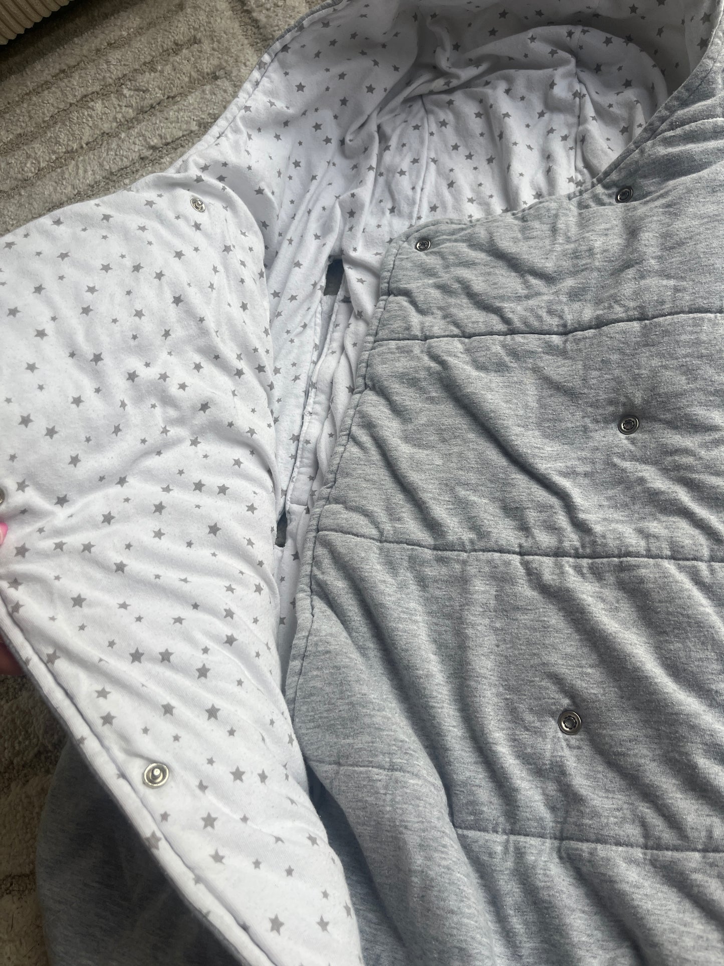 Nid d’ange gris et blanc « Little dreams » - 0/3 mois