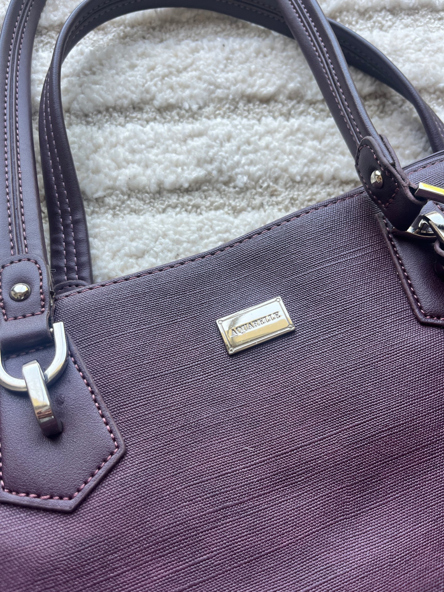 Grand sac violet à épaule Aquarelle