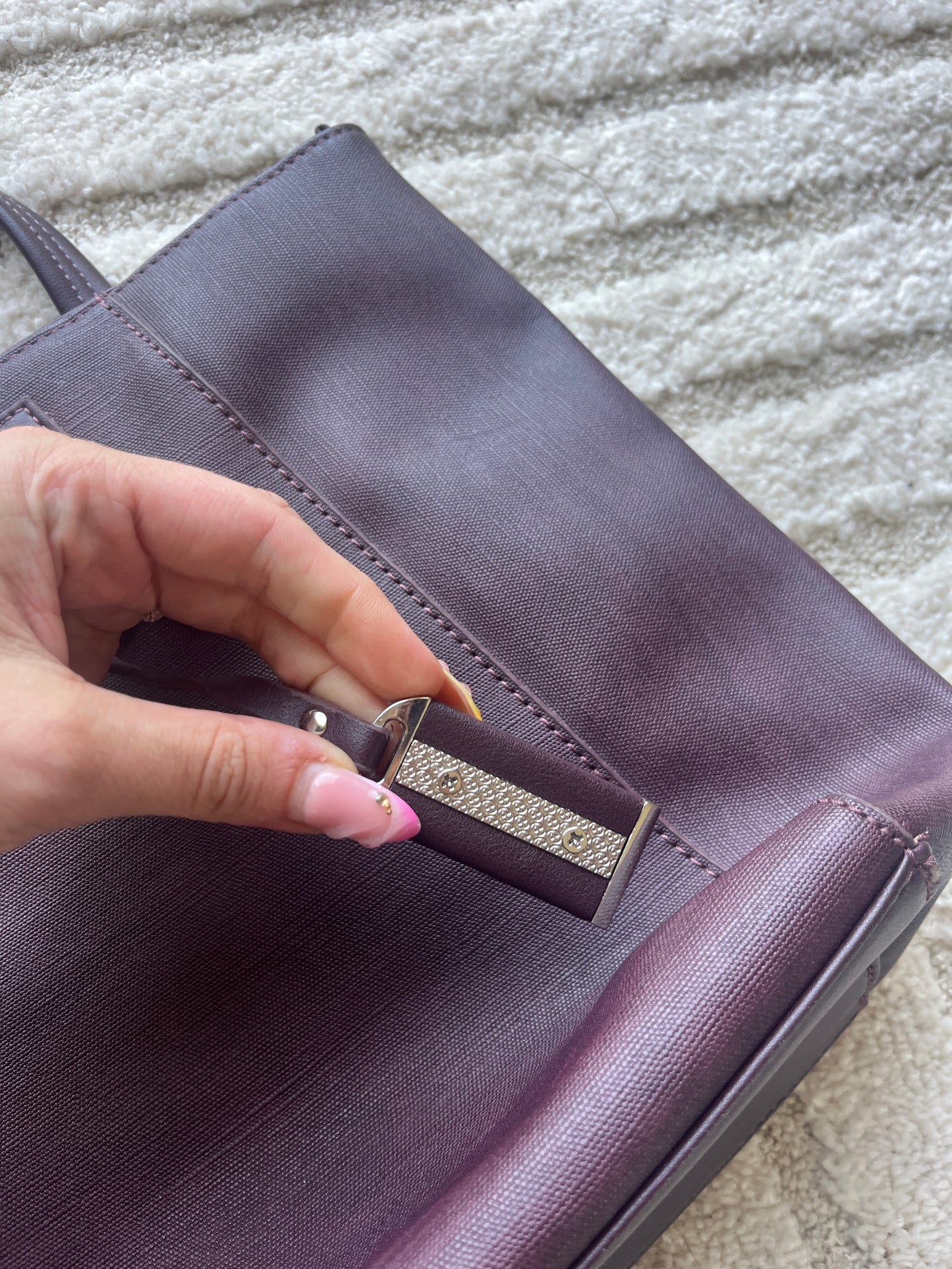 Grand sac violet à épaule Aquarelle