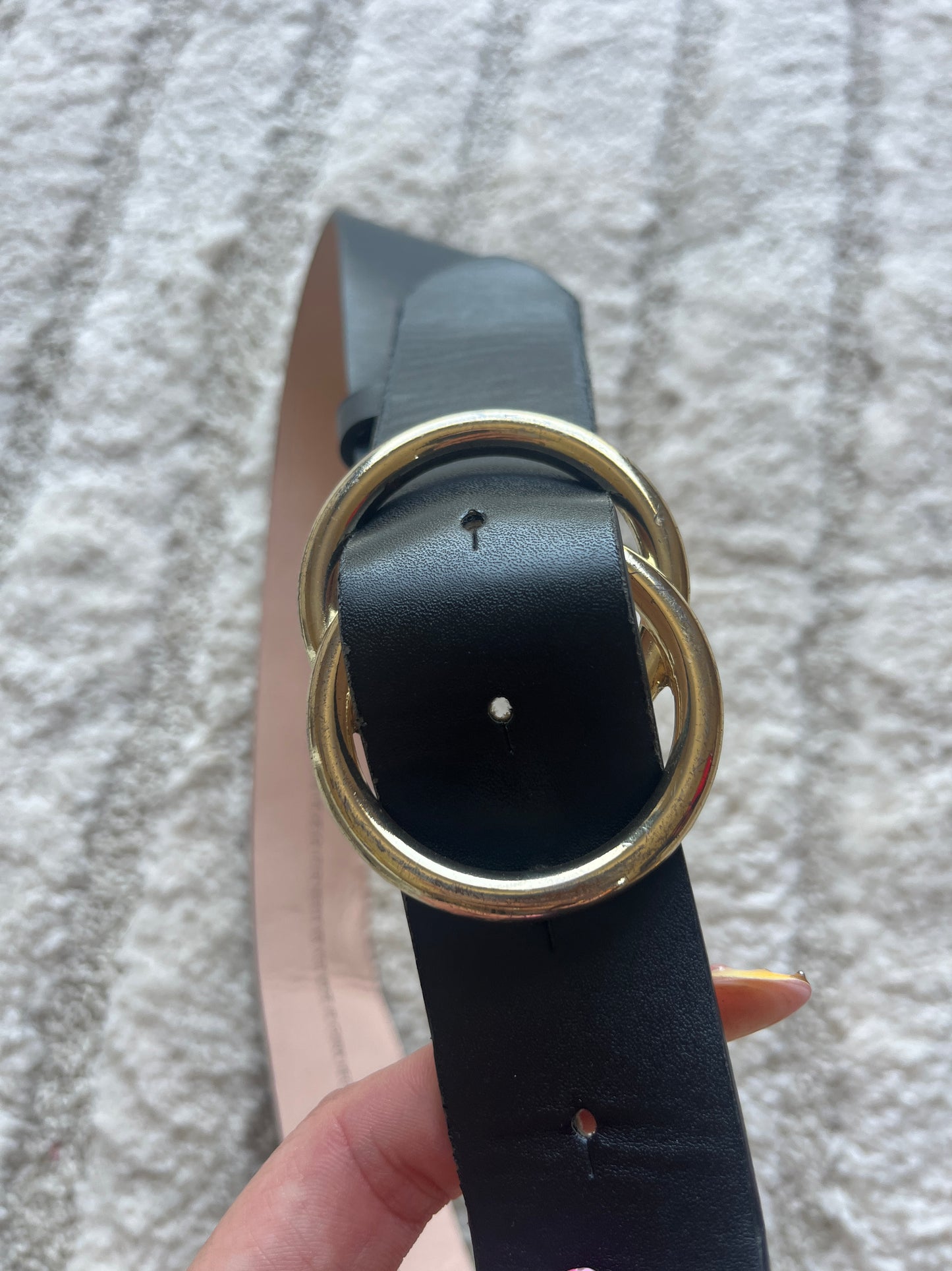 Ceinture double boucle dorée H&M - XS