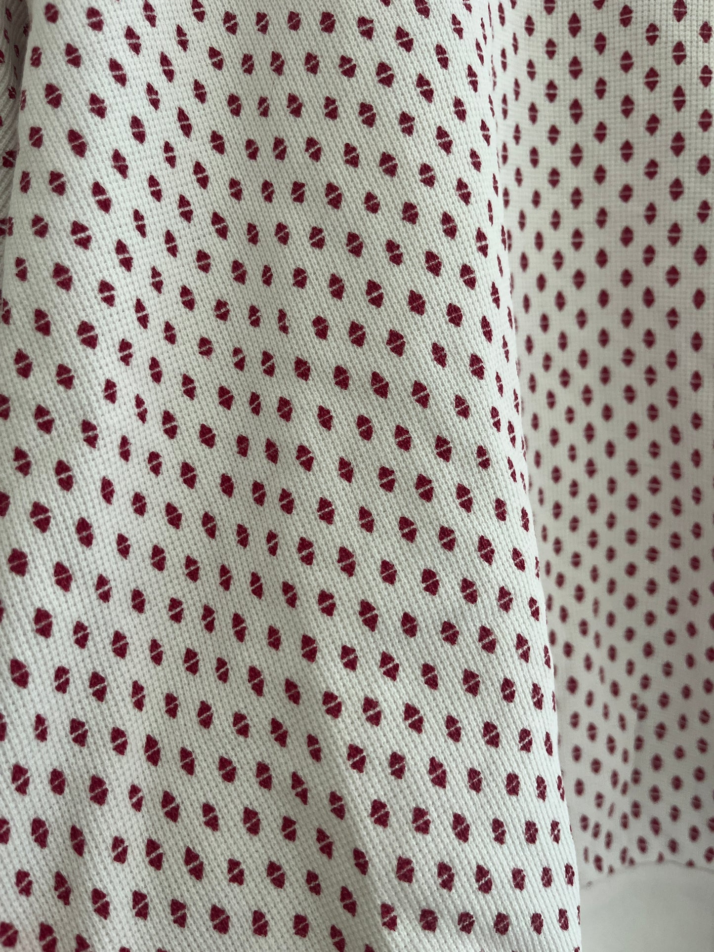 Sweat à manches longues blanc et motifs rouges Jousse - T.3 (L)