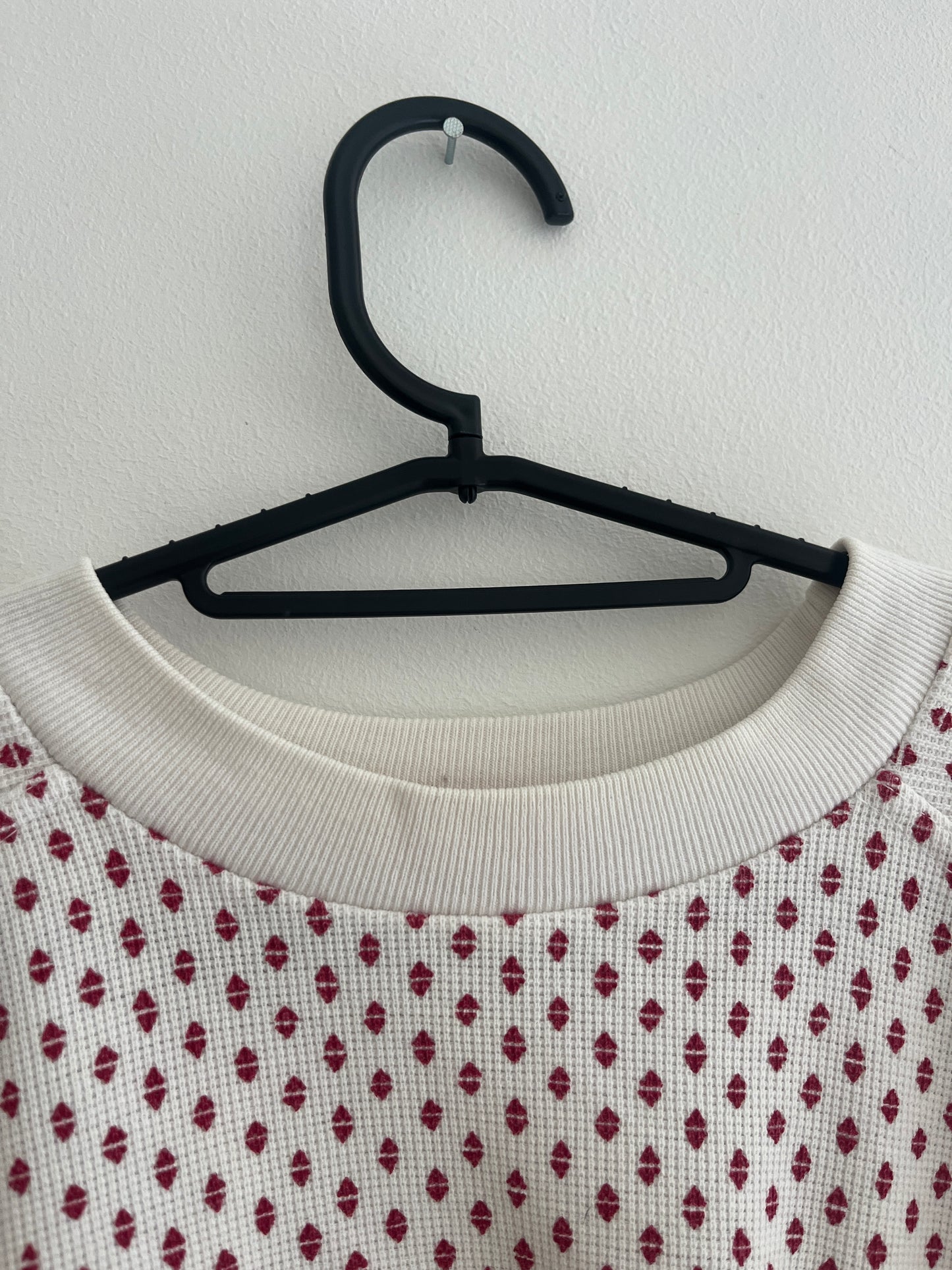 Sweat à manches longues blanc et motifs rouges Jousse - T.3 (L)