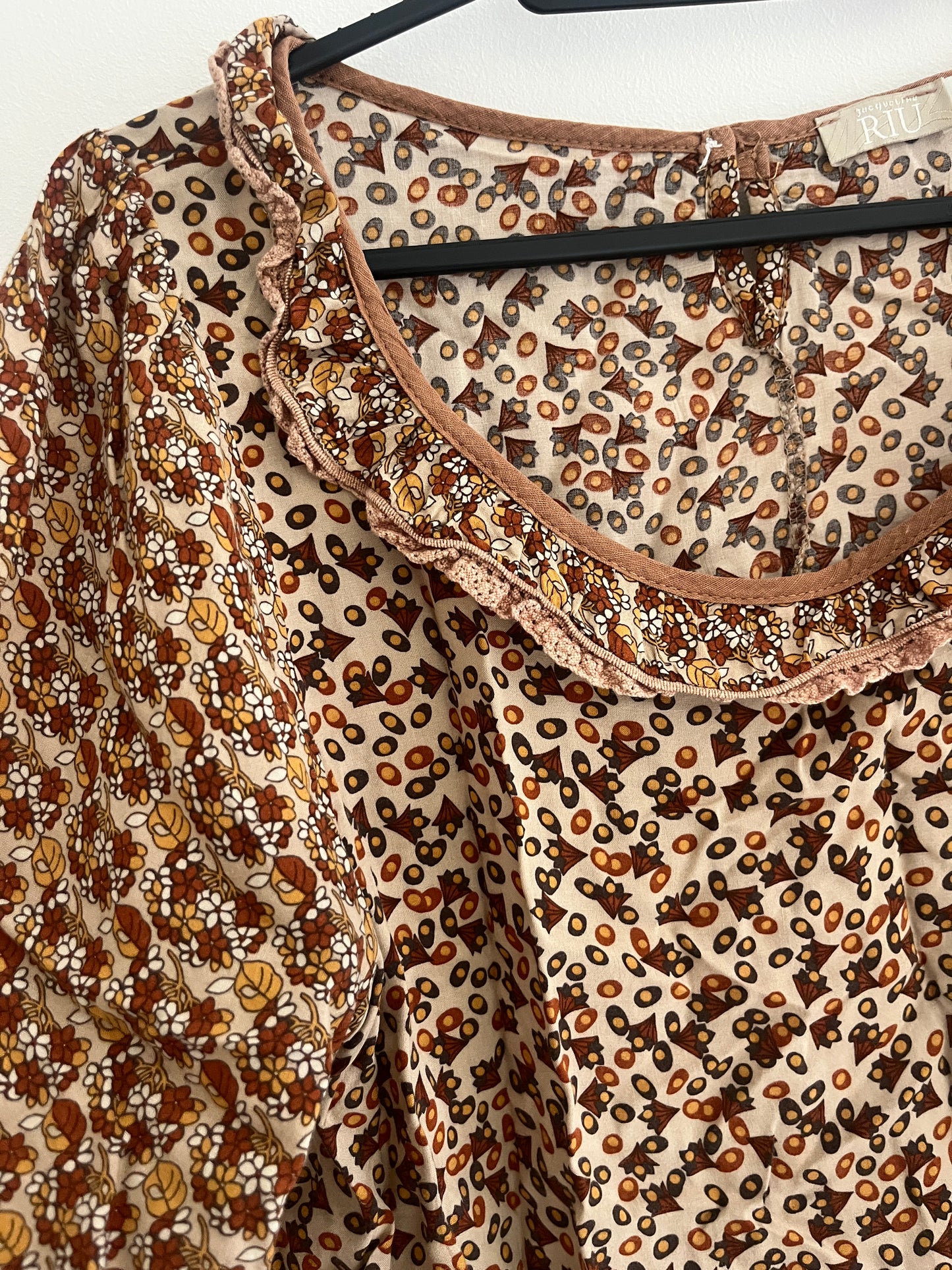 Blouse à manches longues et motifs camel Jacqueline Riu - 40
