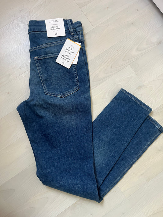 Jean skinny taille haute bleu H&M NEUF - 40
