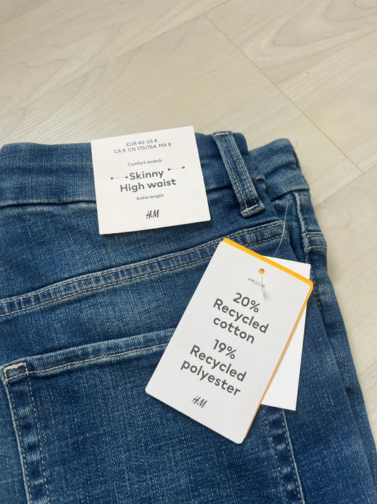 Jean skinny taille haute bleu H&M NEUF - 40