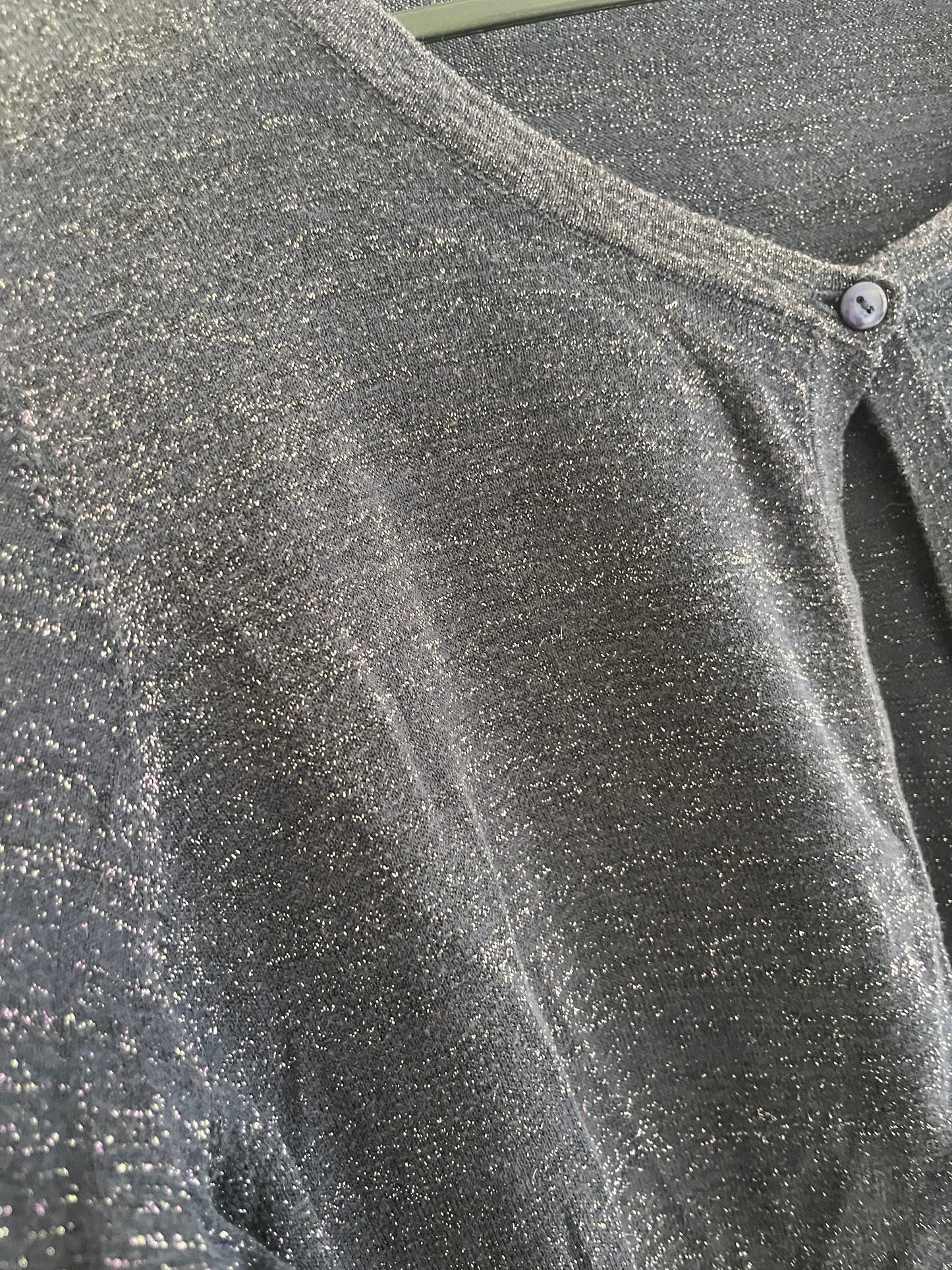 Gilet long à manches longues violet pailletté Damart - 46/48