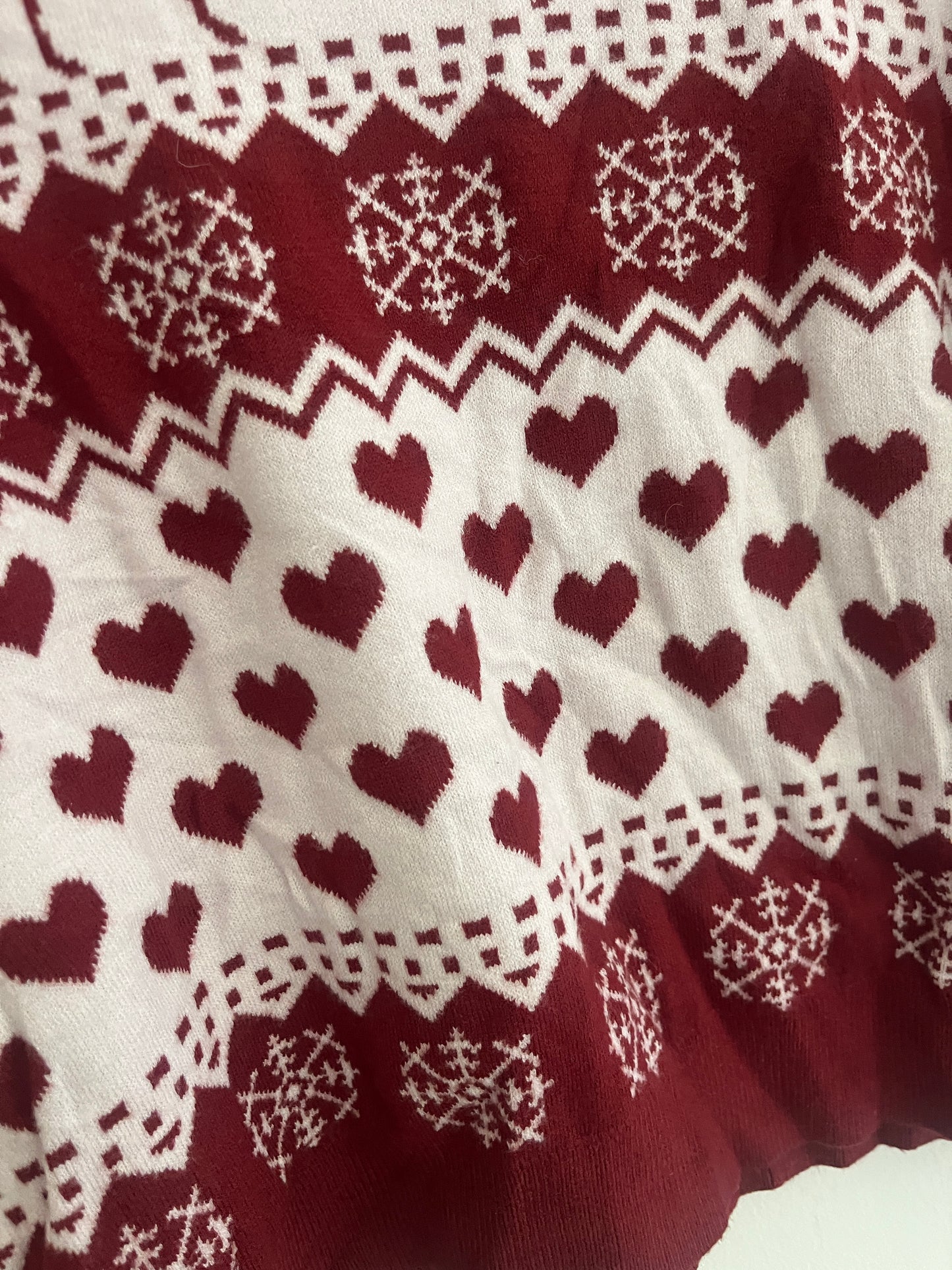 Pull de Noël rouge et rose clair Only - XXL
