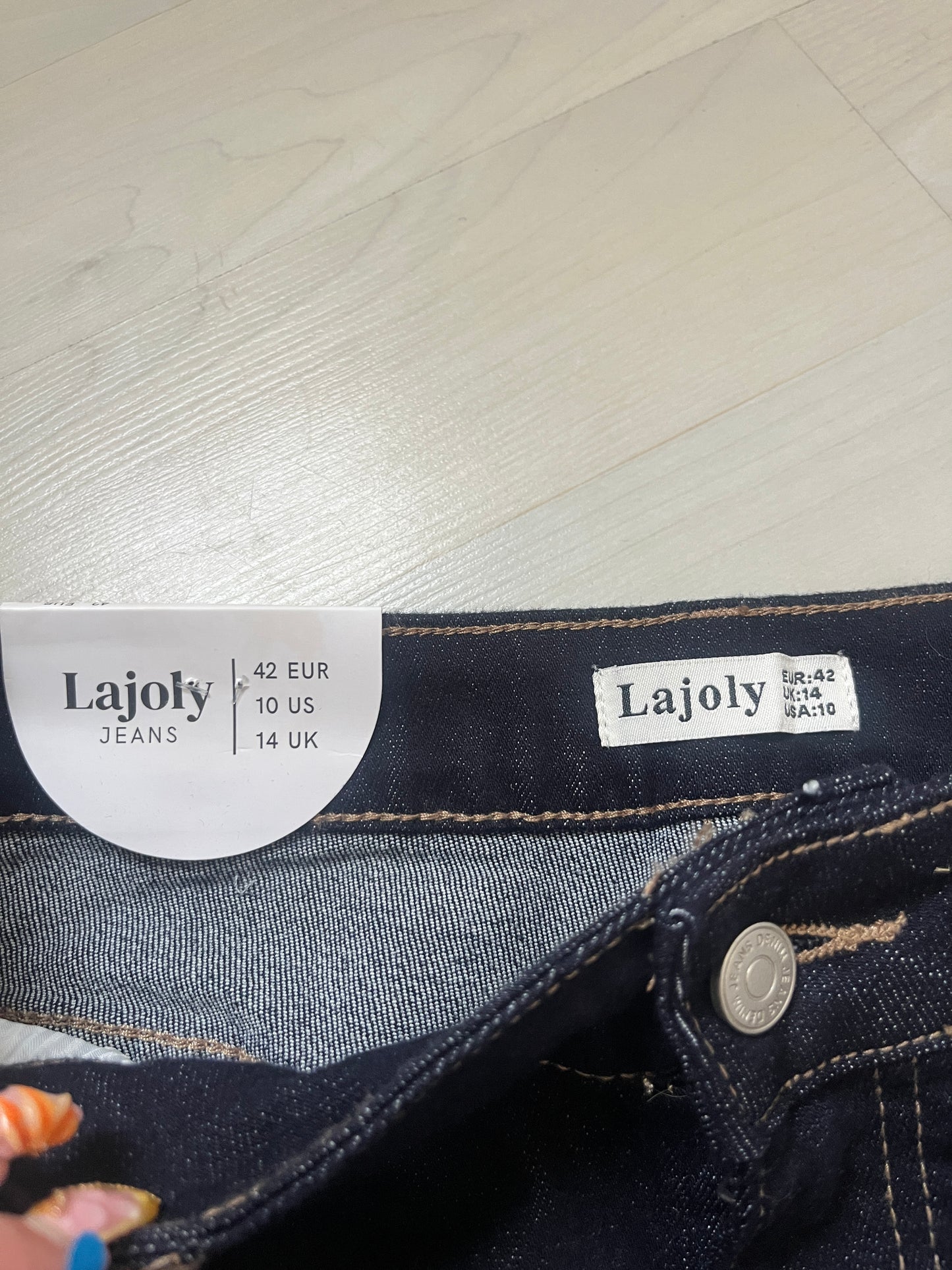 Jean boyfriend bleu brut avec ourlets Lajoly - 42