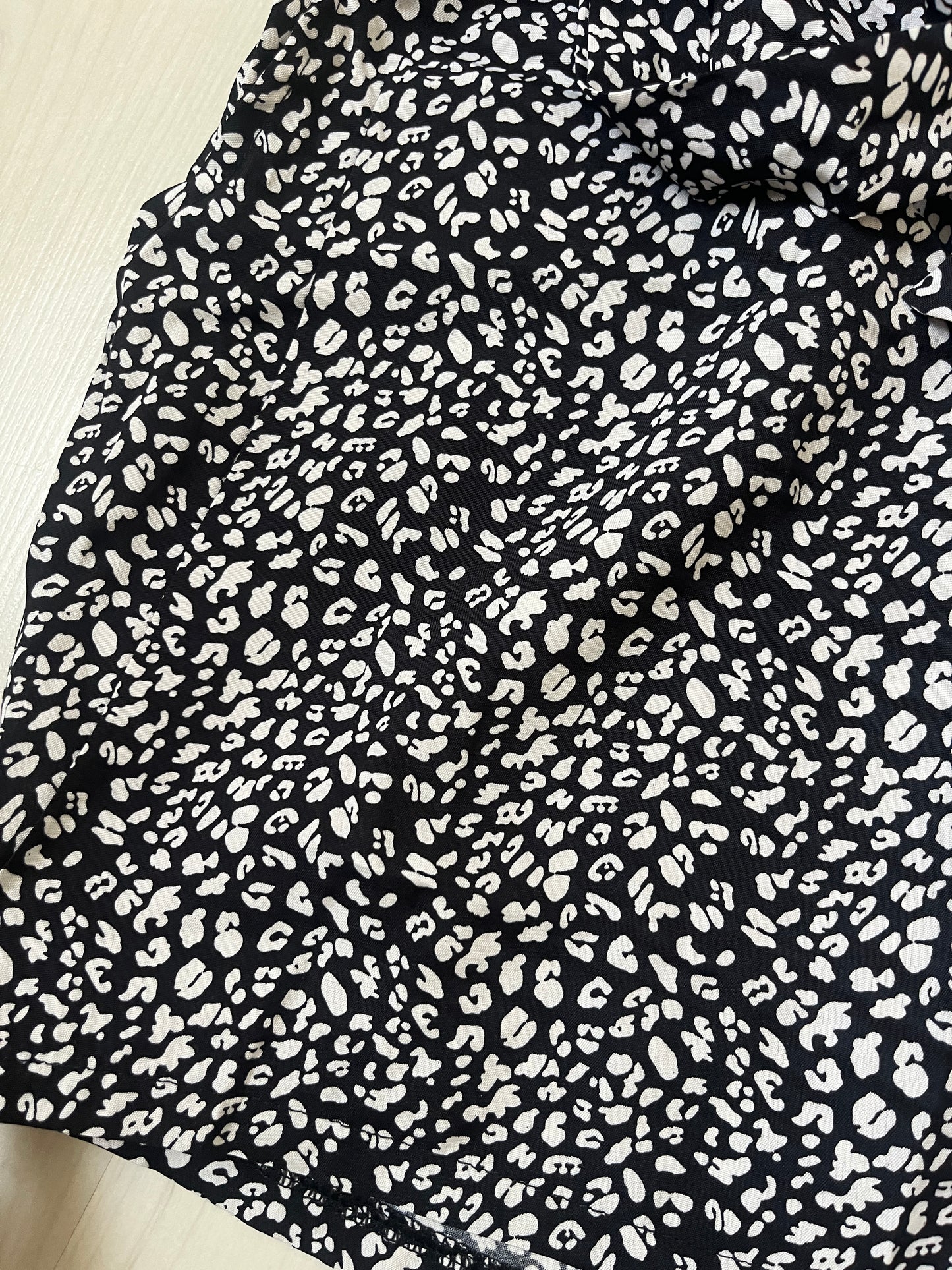 Short avec ceinture léopard bleu marine - XL