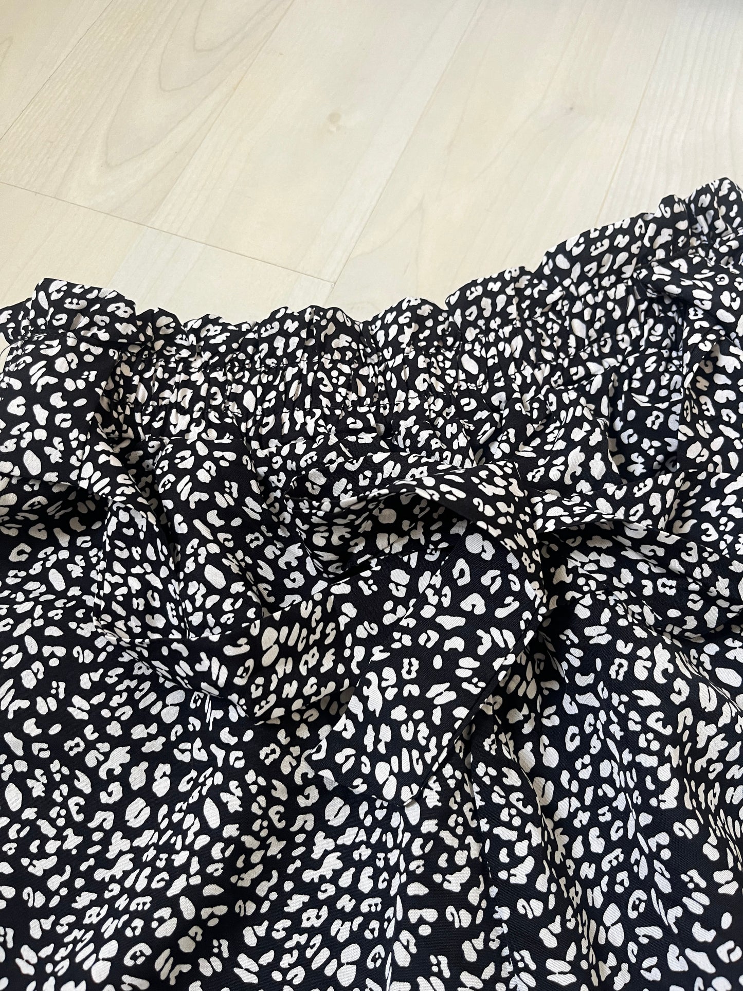 Short avec ceinture léopard bleu marine - XL