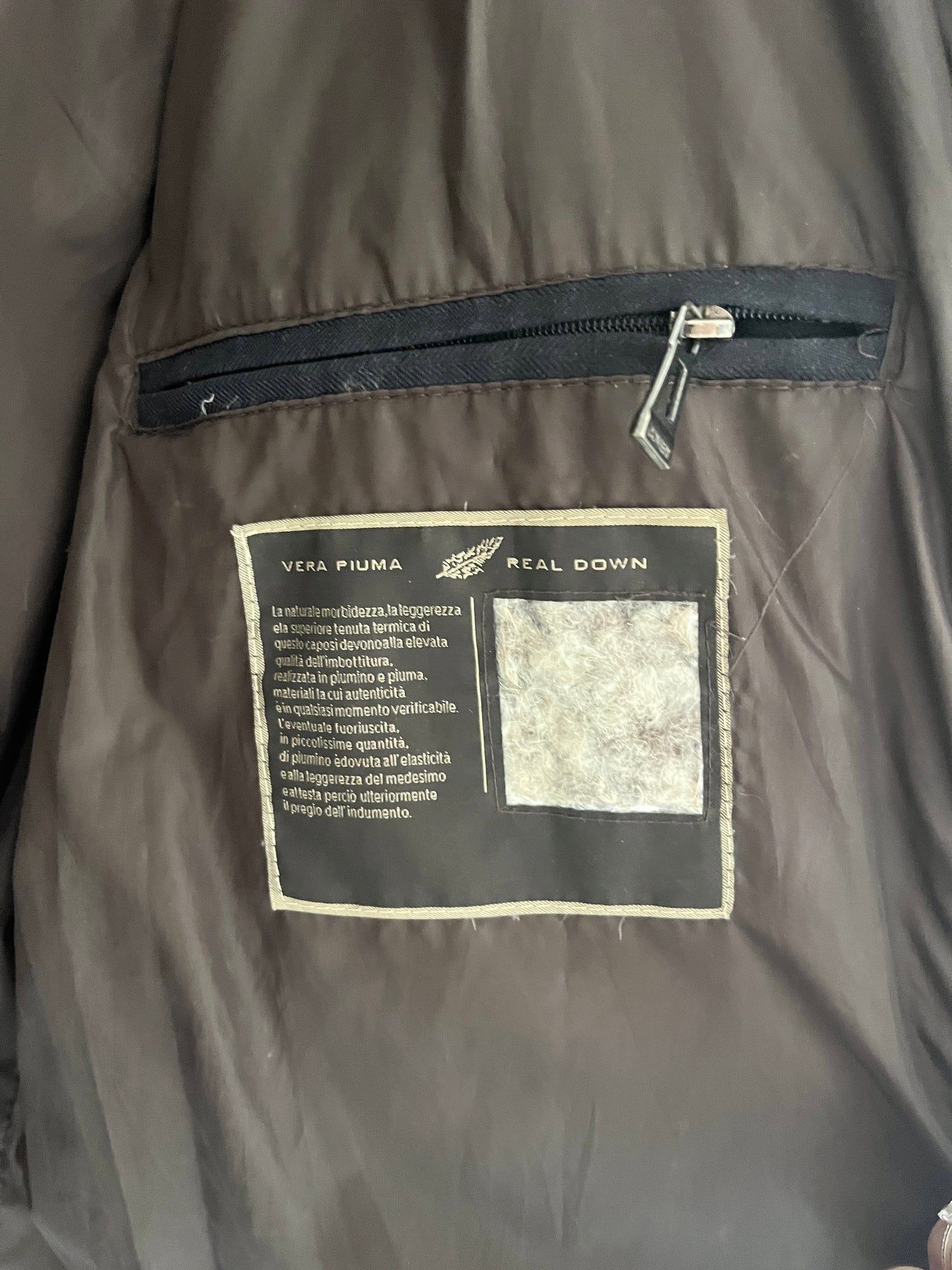 Blouson bleu marine avec capuche en plumes Coveri - 46