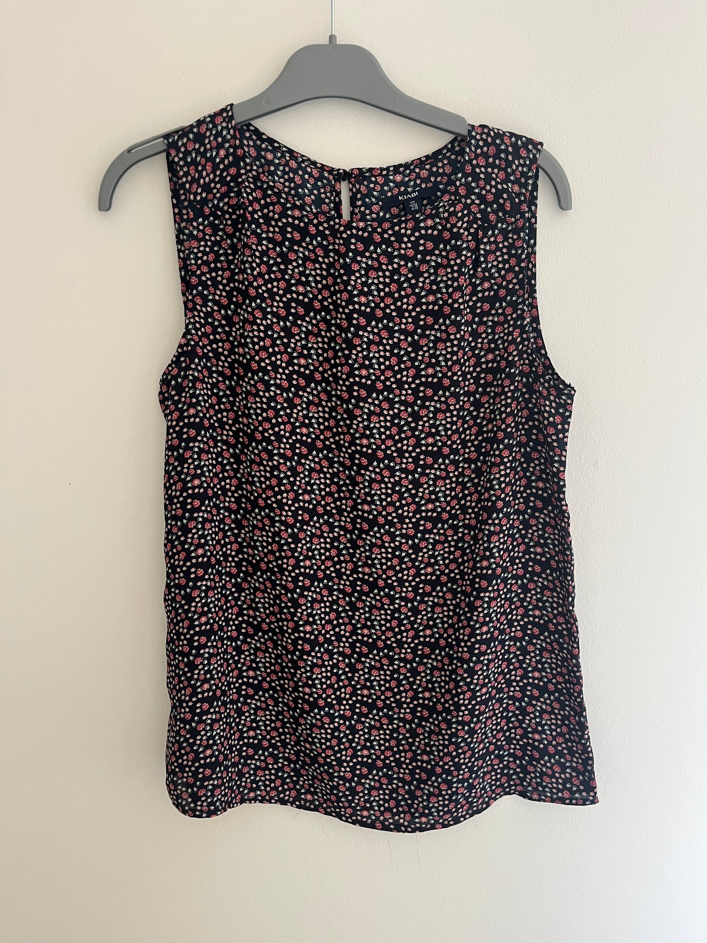 Top sans manches à motifs bleus et rouges - XS