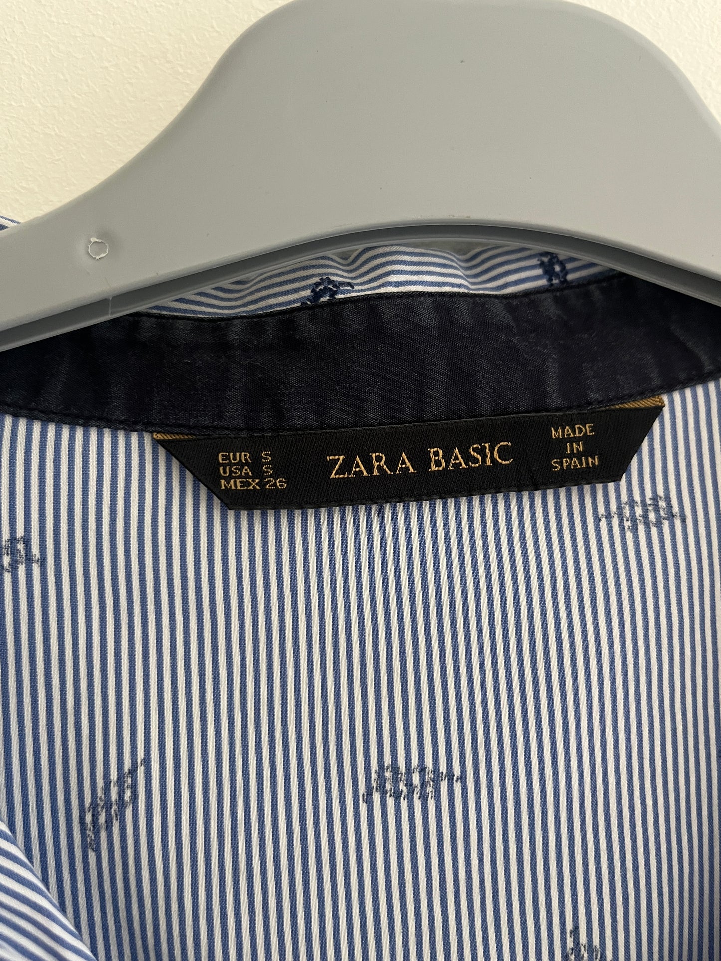 Chemise à manches longues rayée motifs noeuds Zara - S