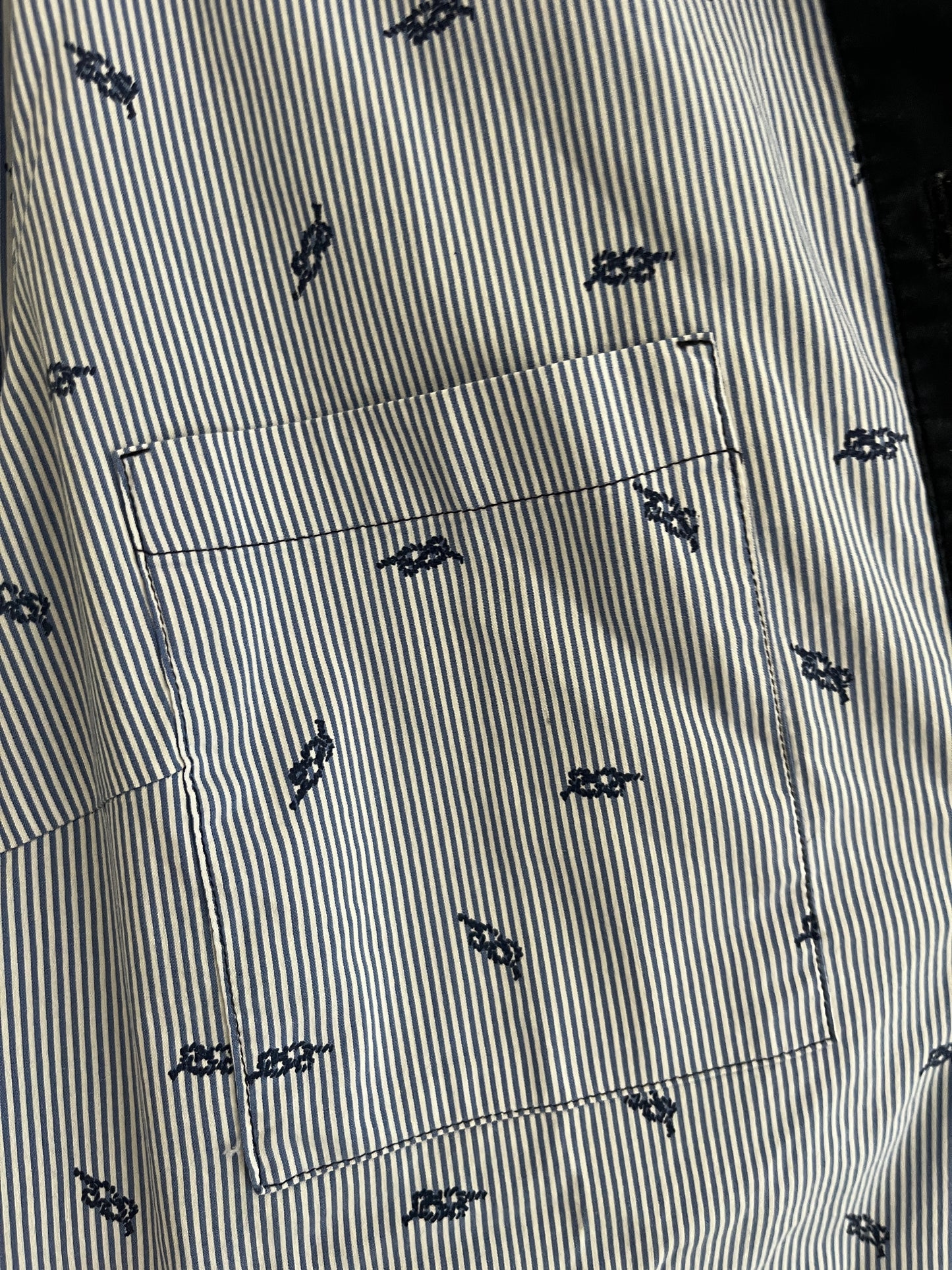 Chemise à manches longues rayée motifs noeuds Zara - S