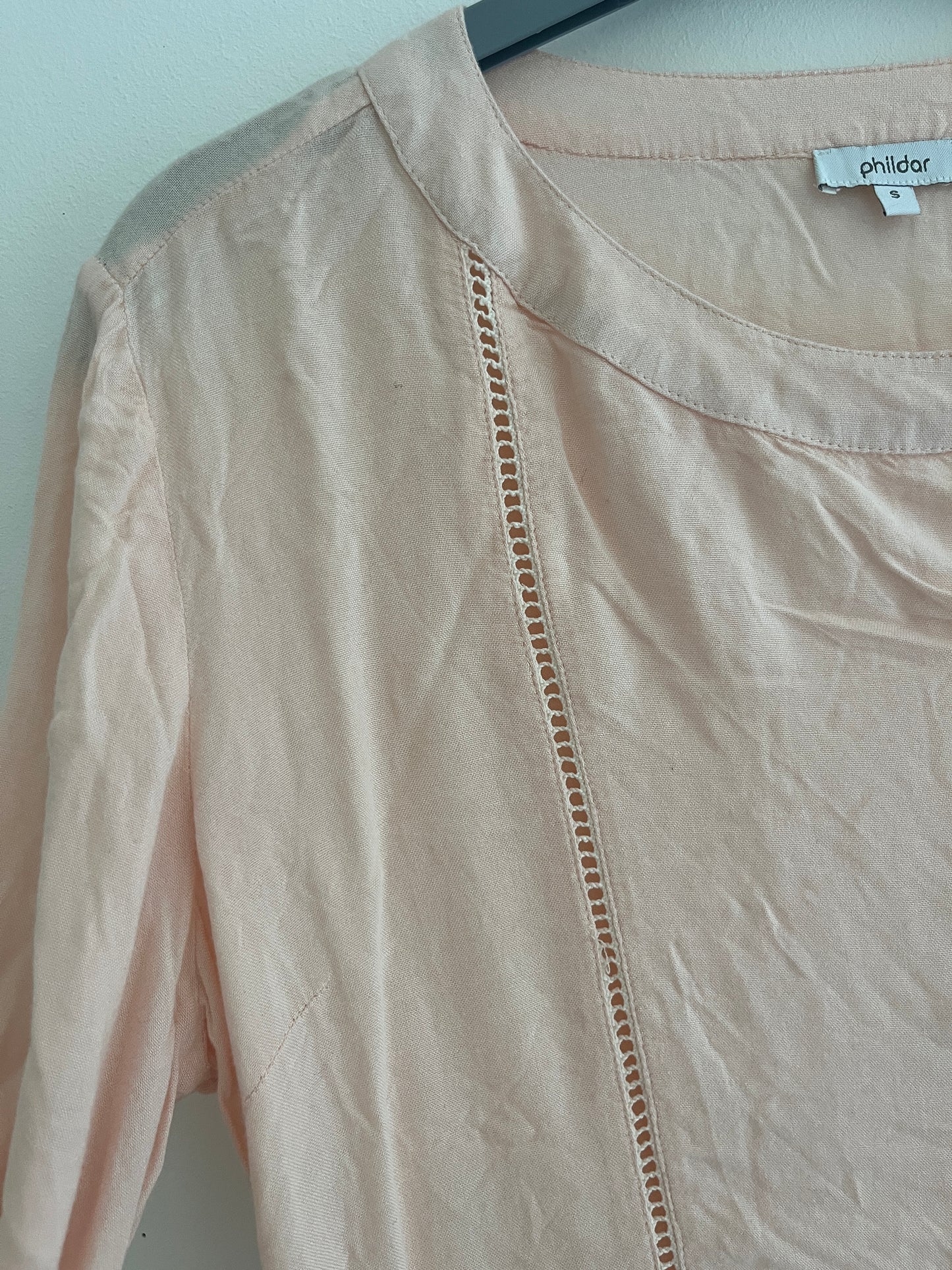 Blouse légère à manches longues rose pale Phildar - S