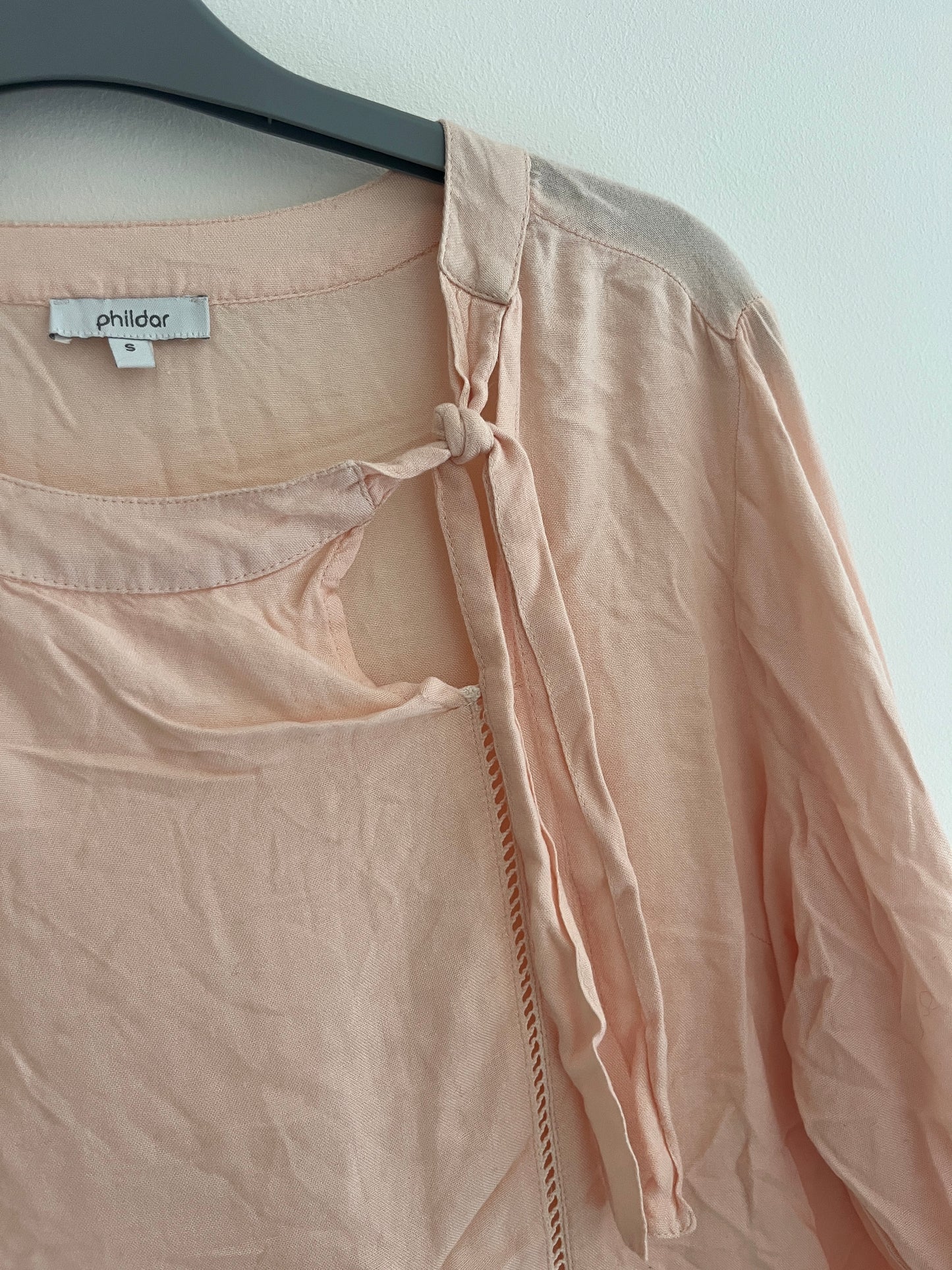 Blouse légère à manches longues rose pale Phildar - S