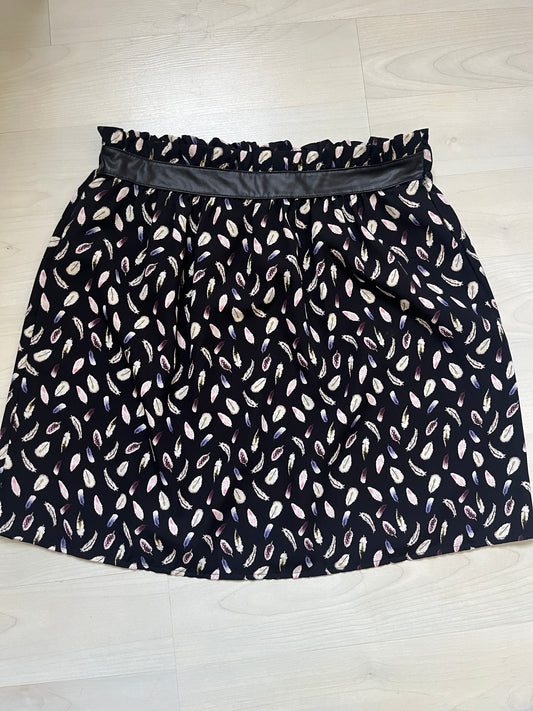 Jupe noire motifs plumes Cache Cache - S/M