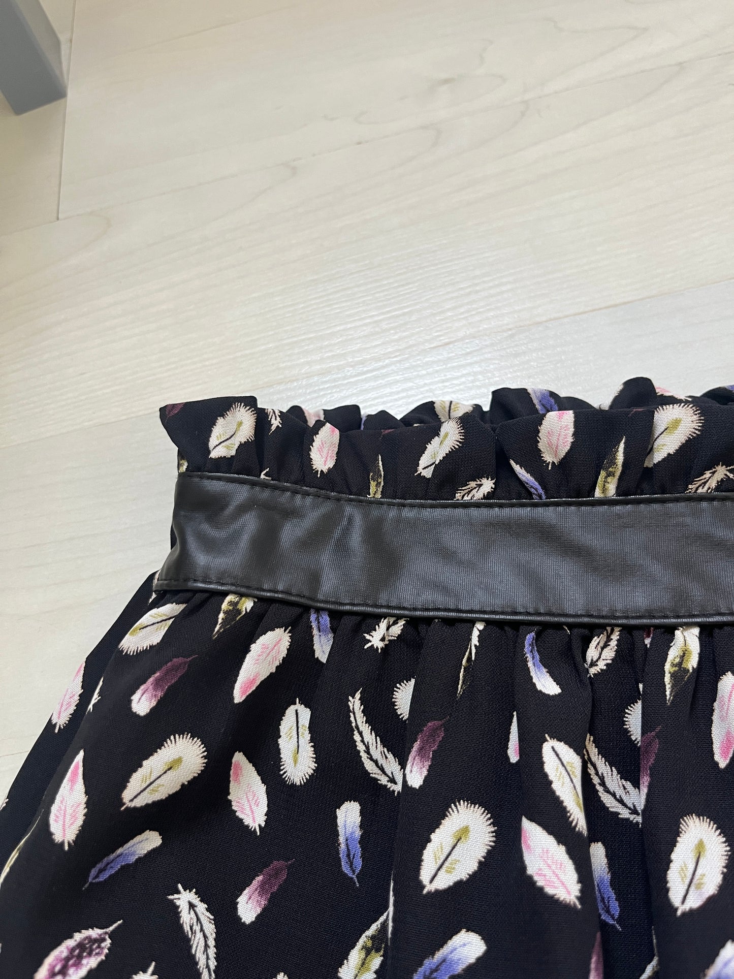 Jupe noire motifs plumes Cache Cache - S/M