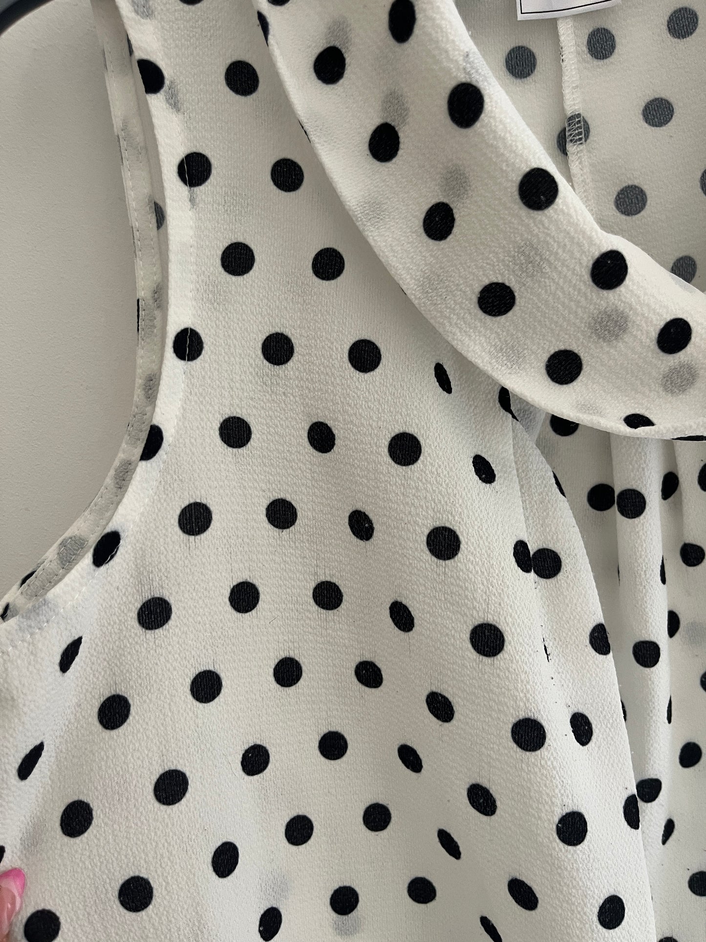 Top sans manches fluide à pois noir - 40