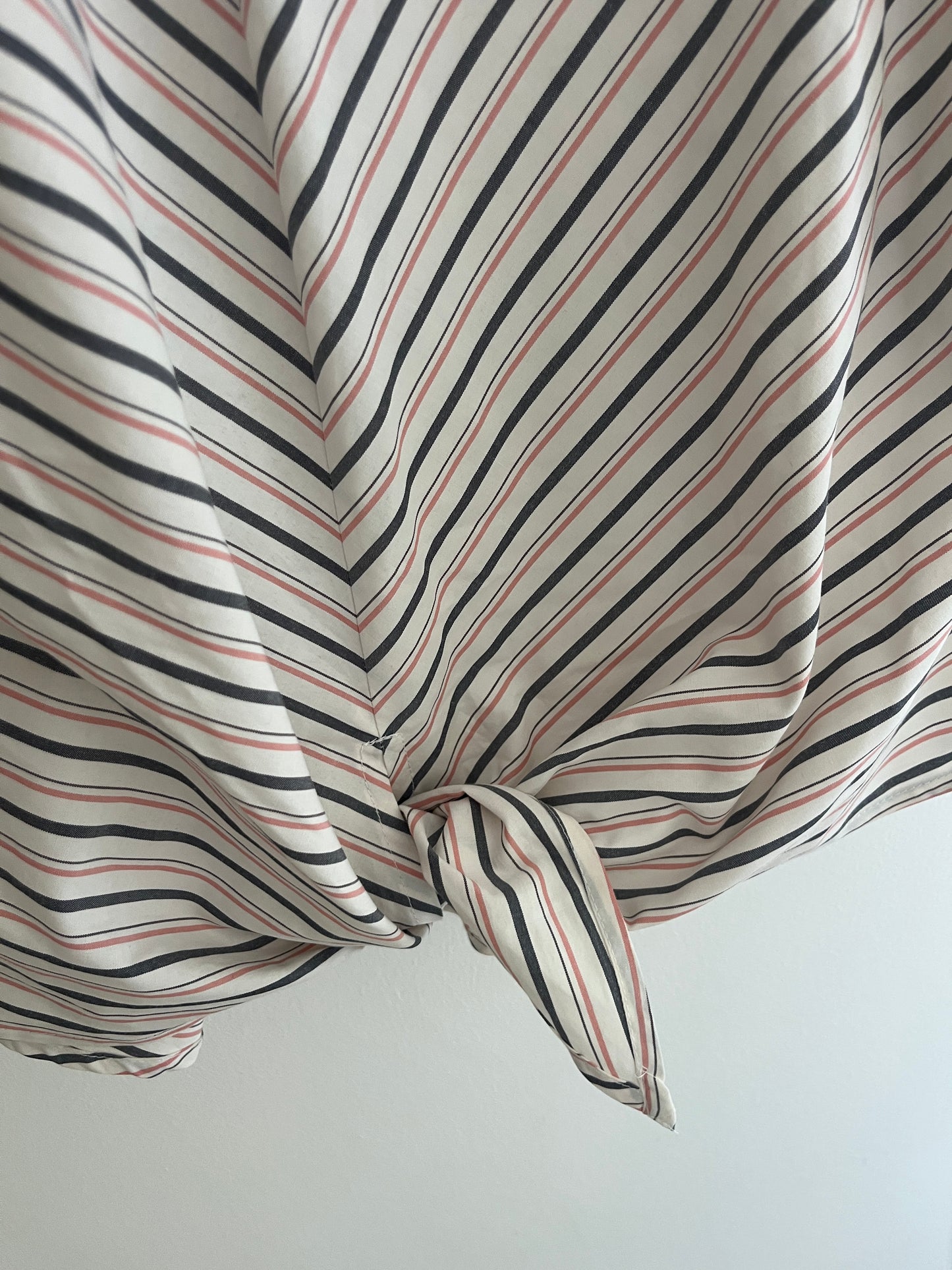 Blouse à manches longues rayée rose et gris - 42/44