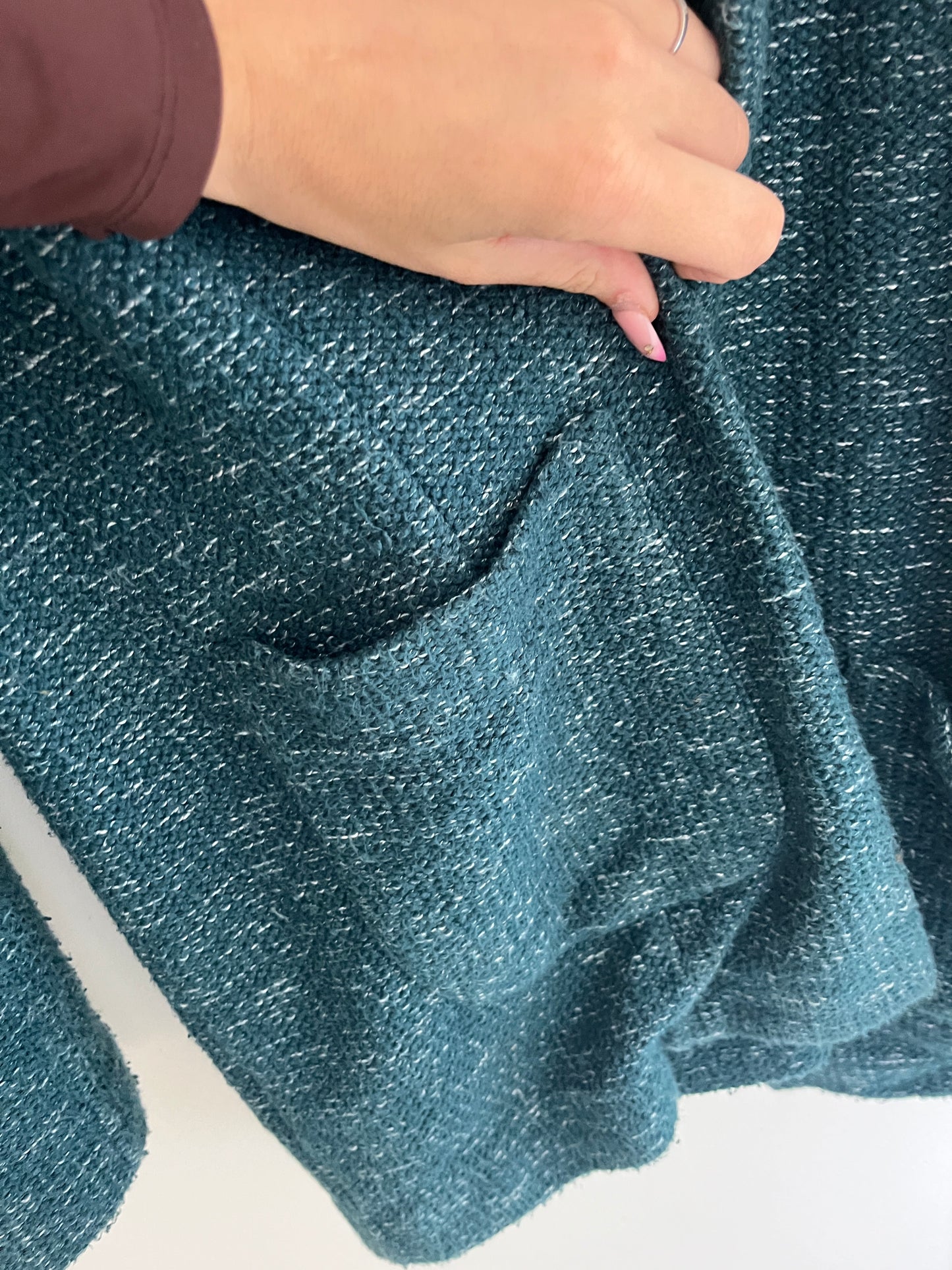 Gilet à manches longues et poches bleu canard Promod - L