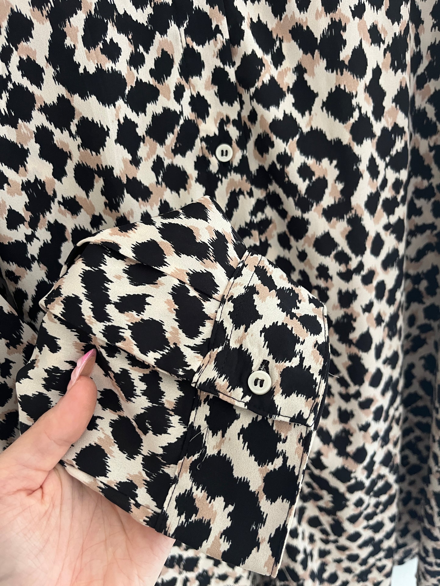Robe courte à manches longues motif léopard FPC - 3XL