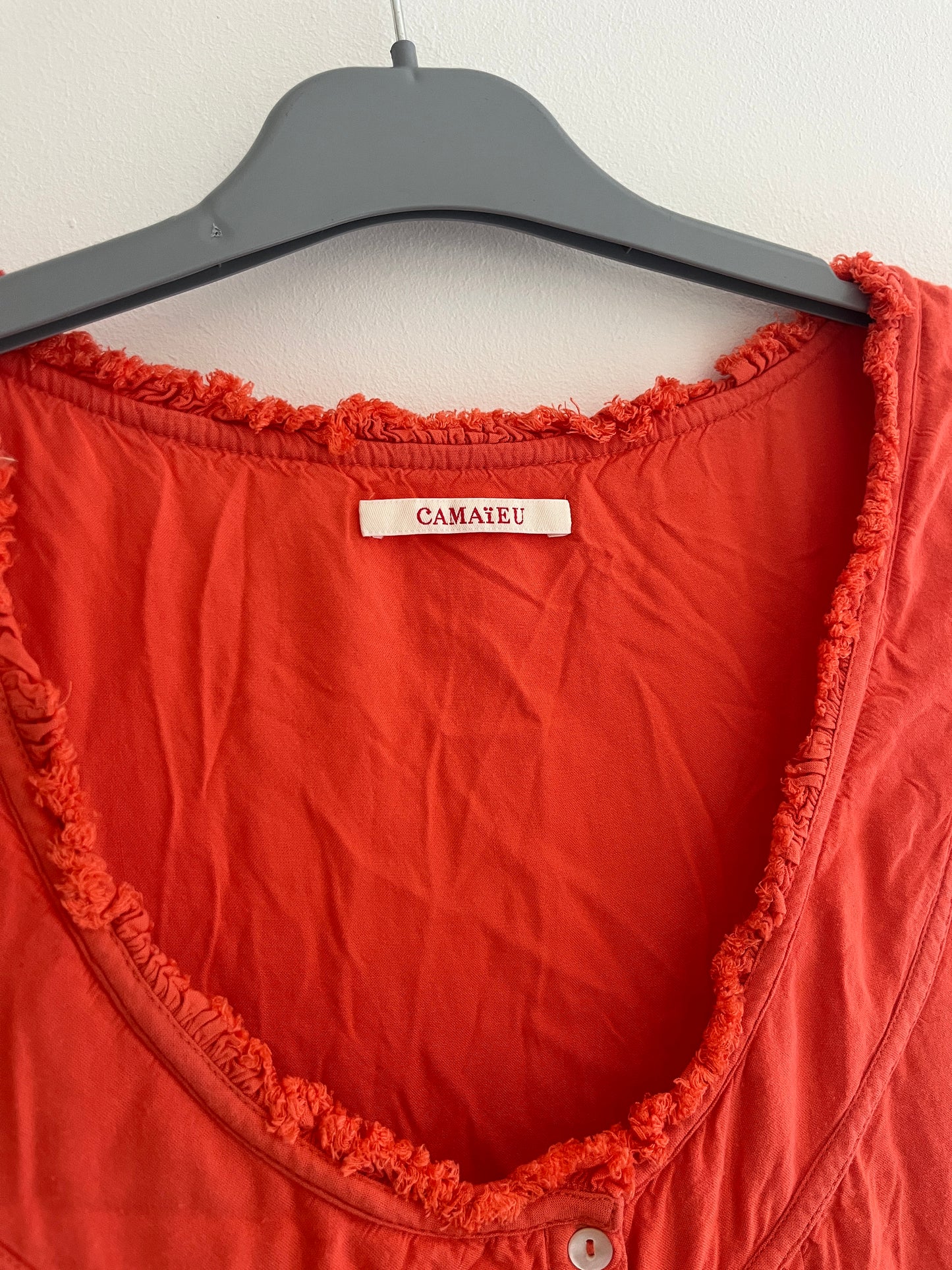 Robe été sans manches courtes corail Camaïeu - 44