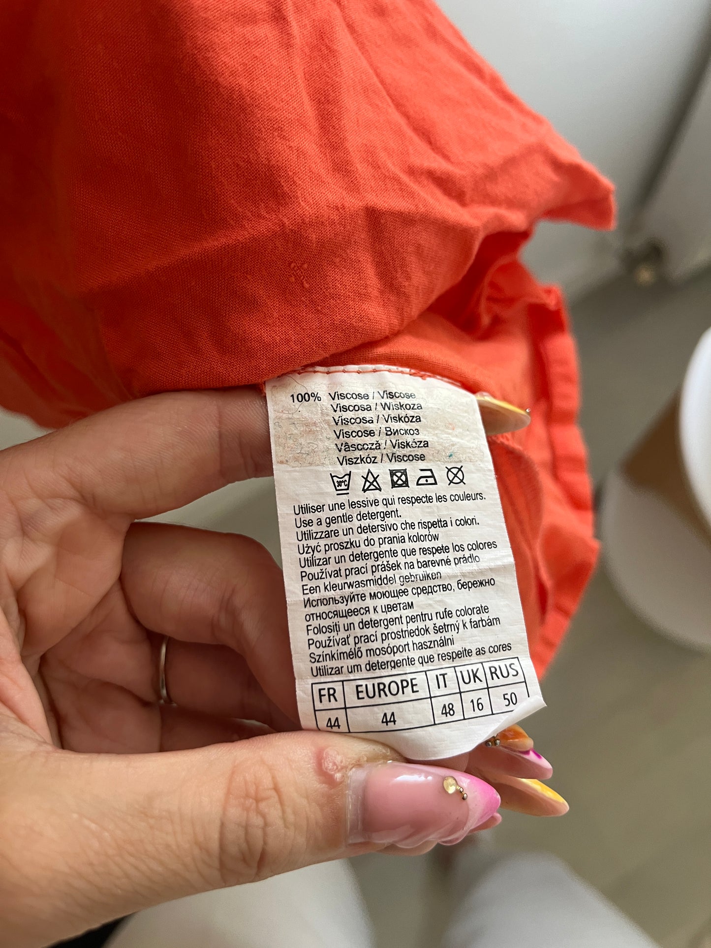 Robe été sans manches courtes corail Camaïeu - 44