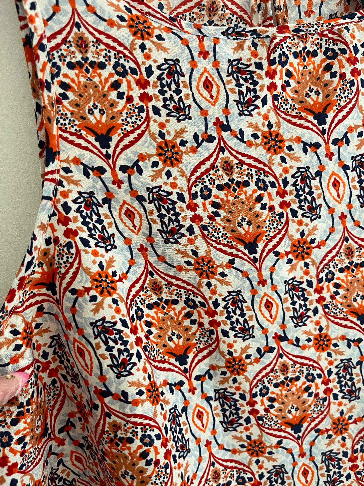 Robe été sans manches à motifs rouges New Look - T.12 (40/42)