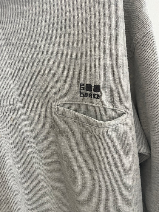 Pull avec col revers gris chiné à manches longues Brice - XL/XXL
