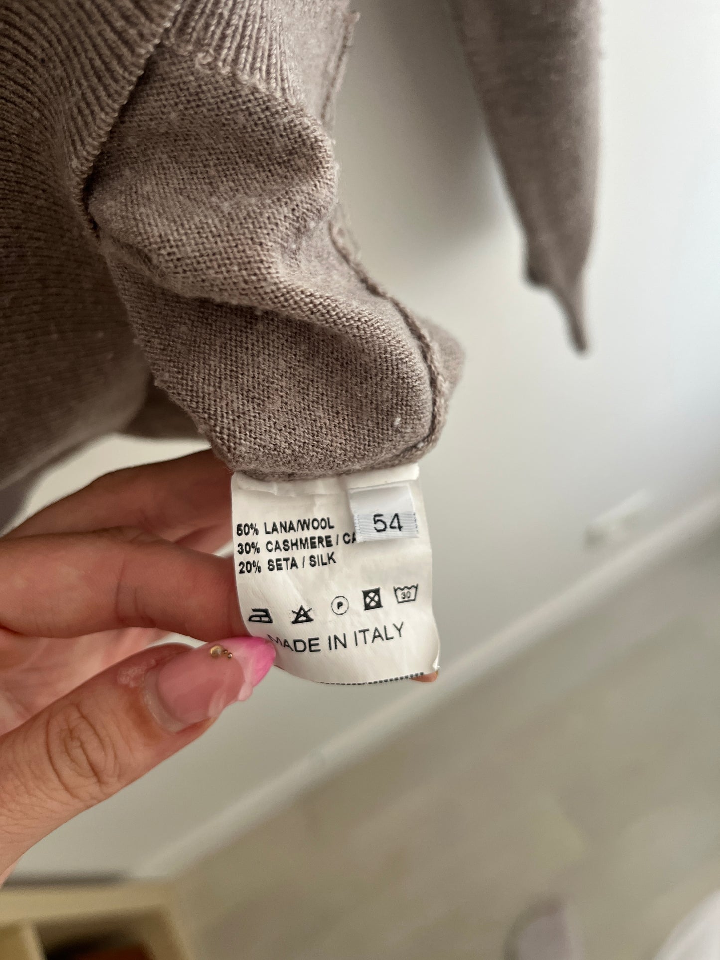 Pull beige à manches longues Real Cashmere - XL/XXL