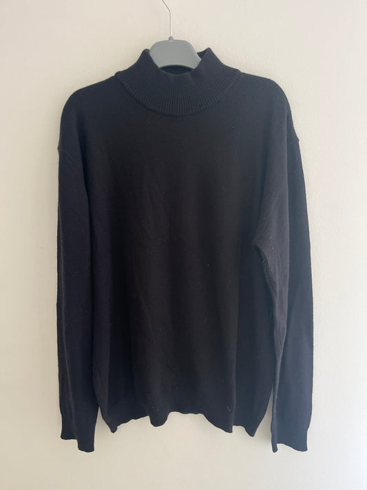 Pull en maille noir avec col roulé Armand Thiery - XL