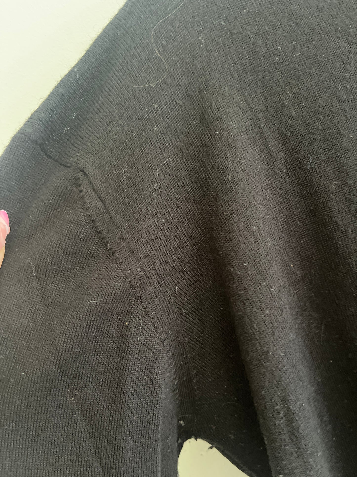 Pull en maille noir avec col roulé Armand Thiery - XL