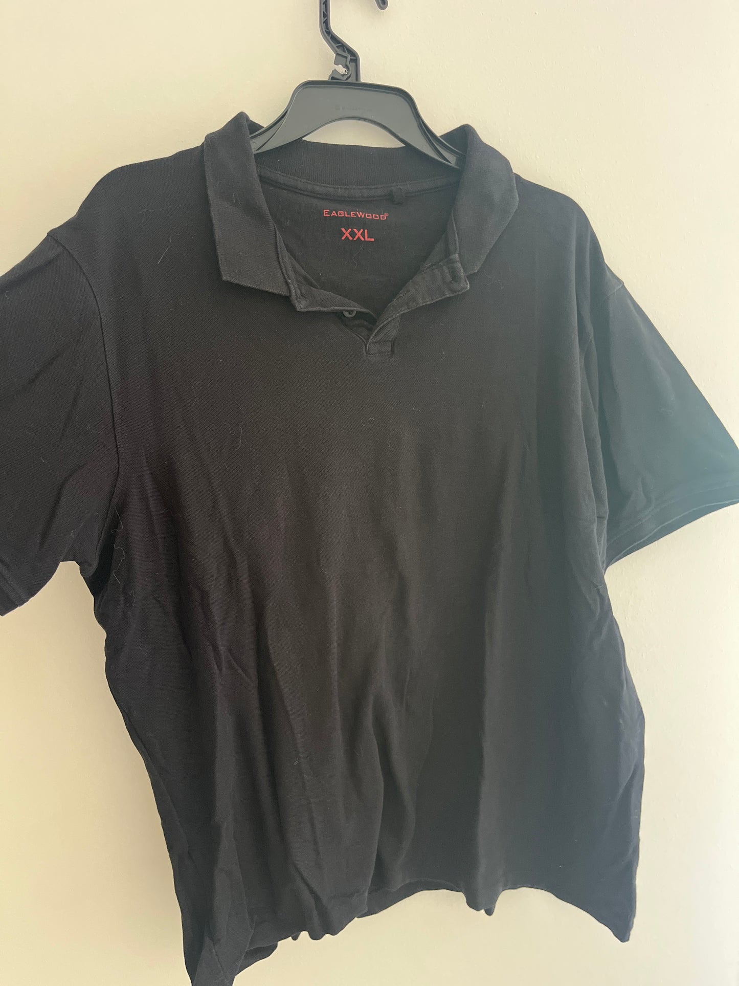 Polo à manches courtes noir EagleWood - XXL
