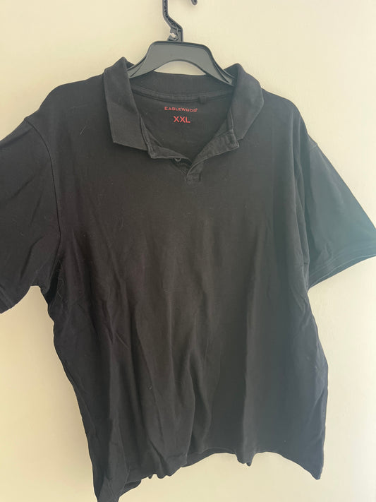 Polo à manches courtes noir EagleWood - XXL