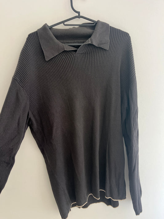 Pull en maille gris et beige Celio - XL