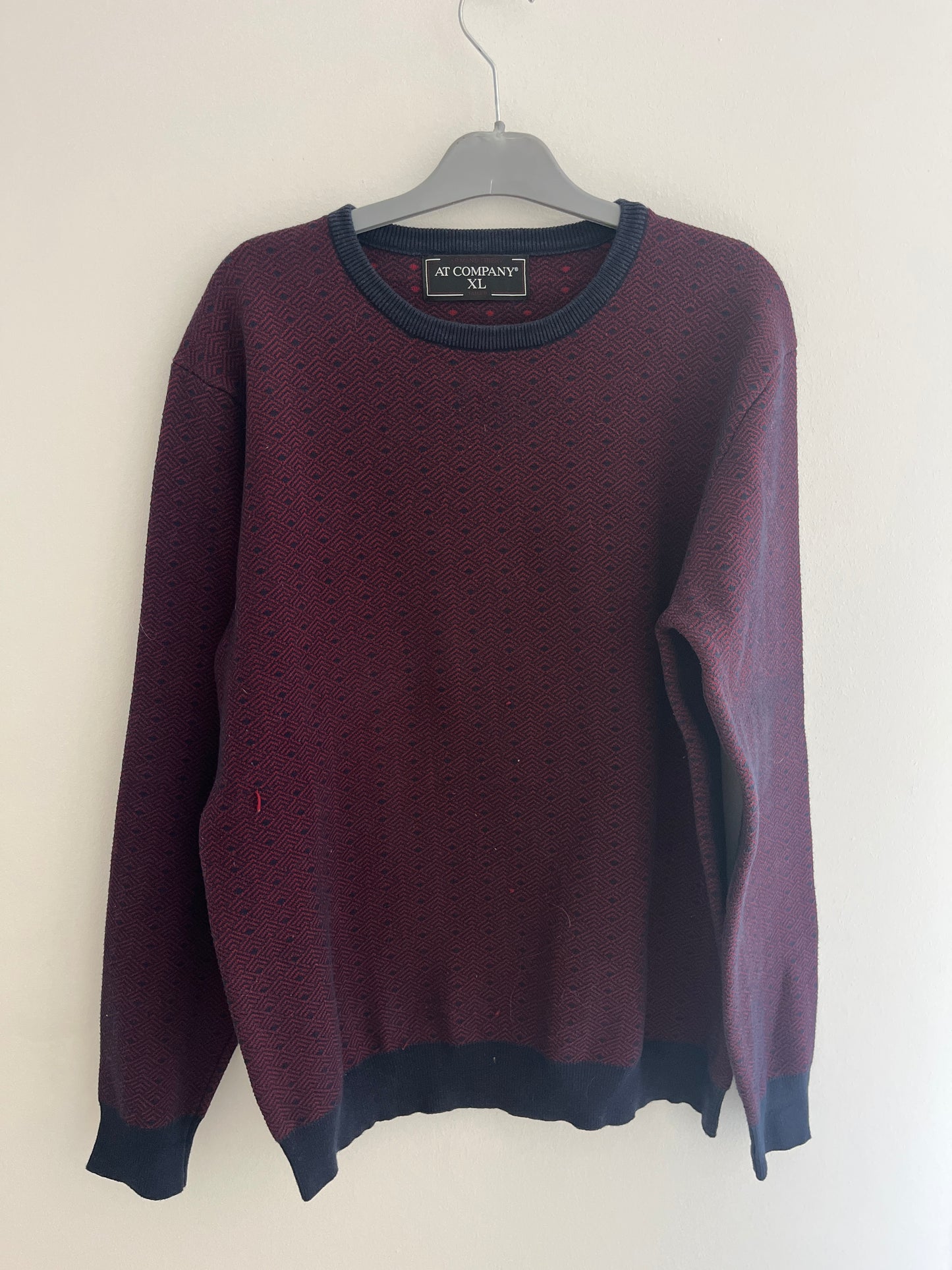 Pull à manches longues rouge et bleu marine Armand Thiery - XL