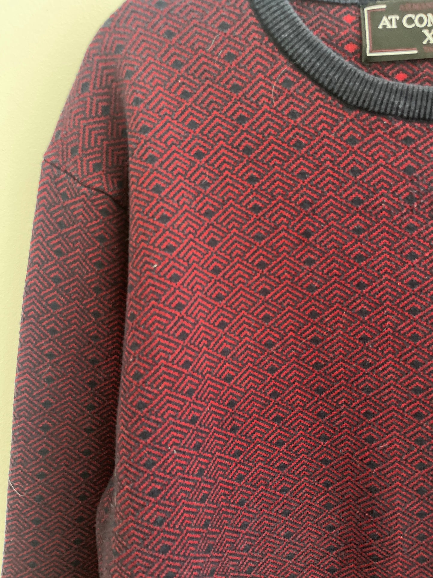 Pull à manches longues rouge et bleu marine Armand Thiery - XL