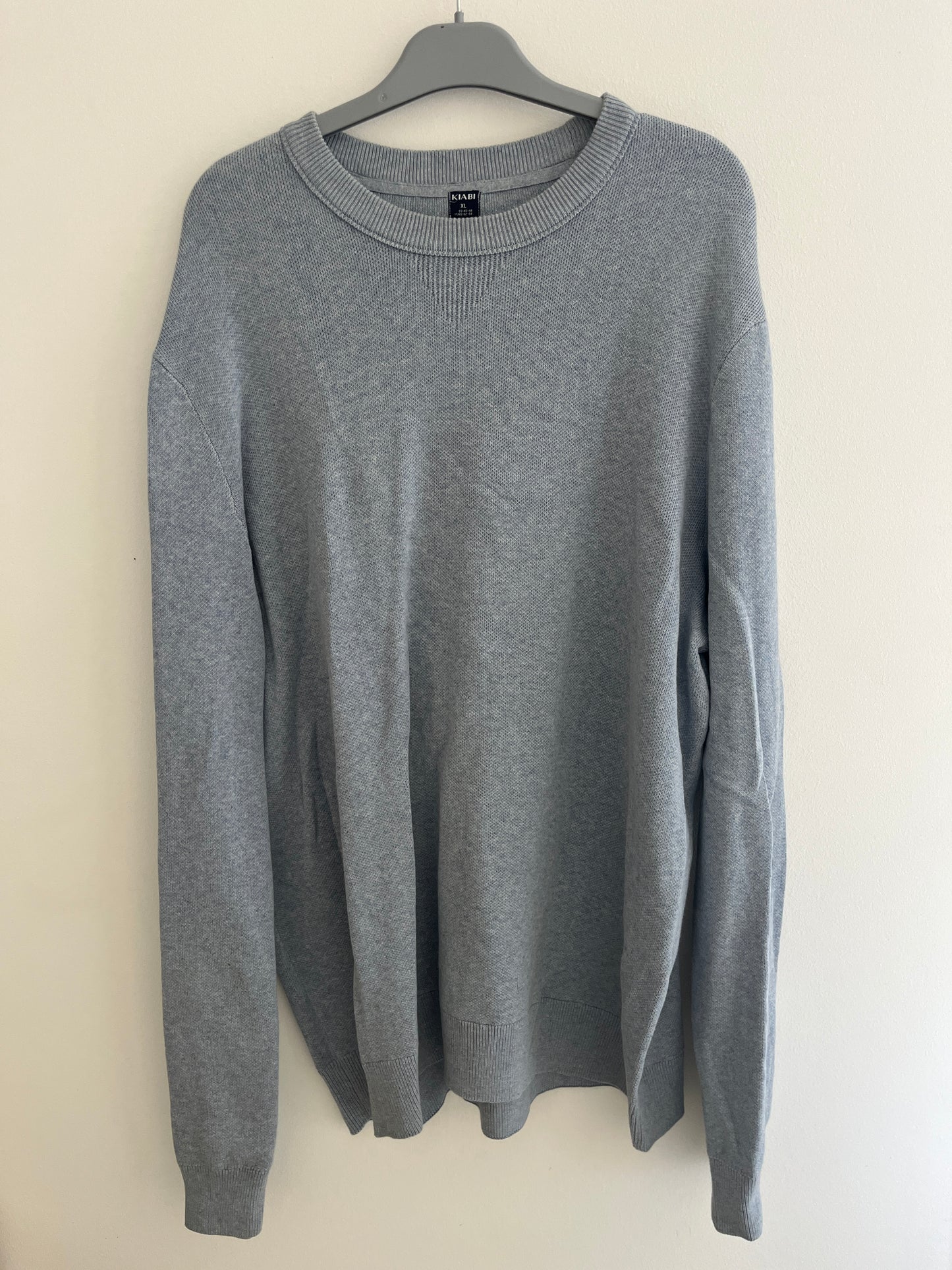 Pull en maille à manches longues bleu clair - XL