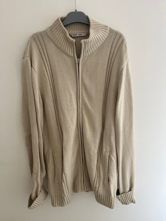 Pull en maille et poches à manches longues beige NPO Men - L
