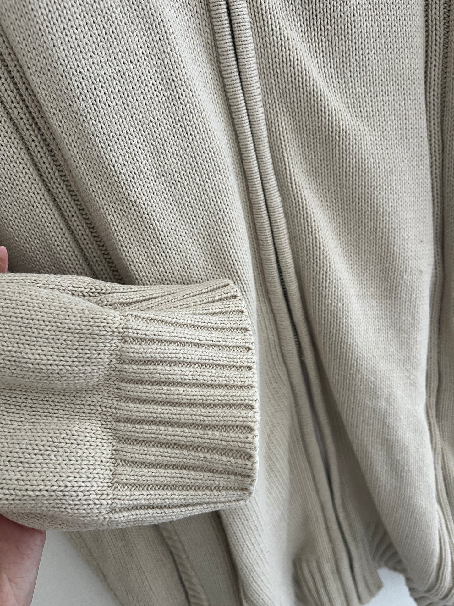 Pull en maille et poches à manches longues beige NPO Men - L