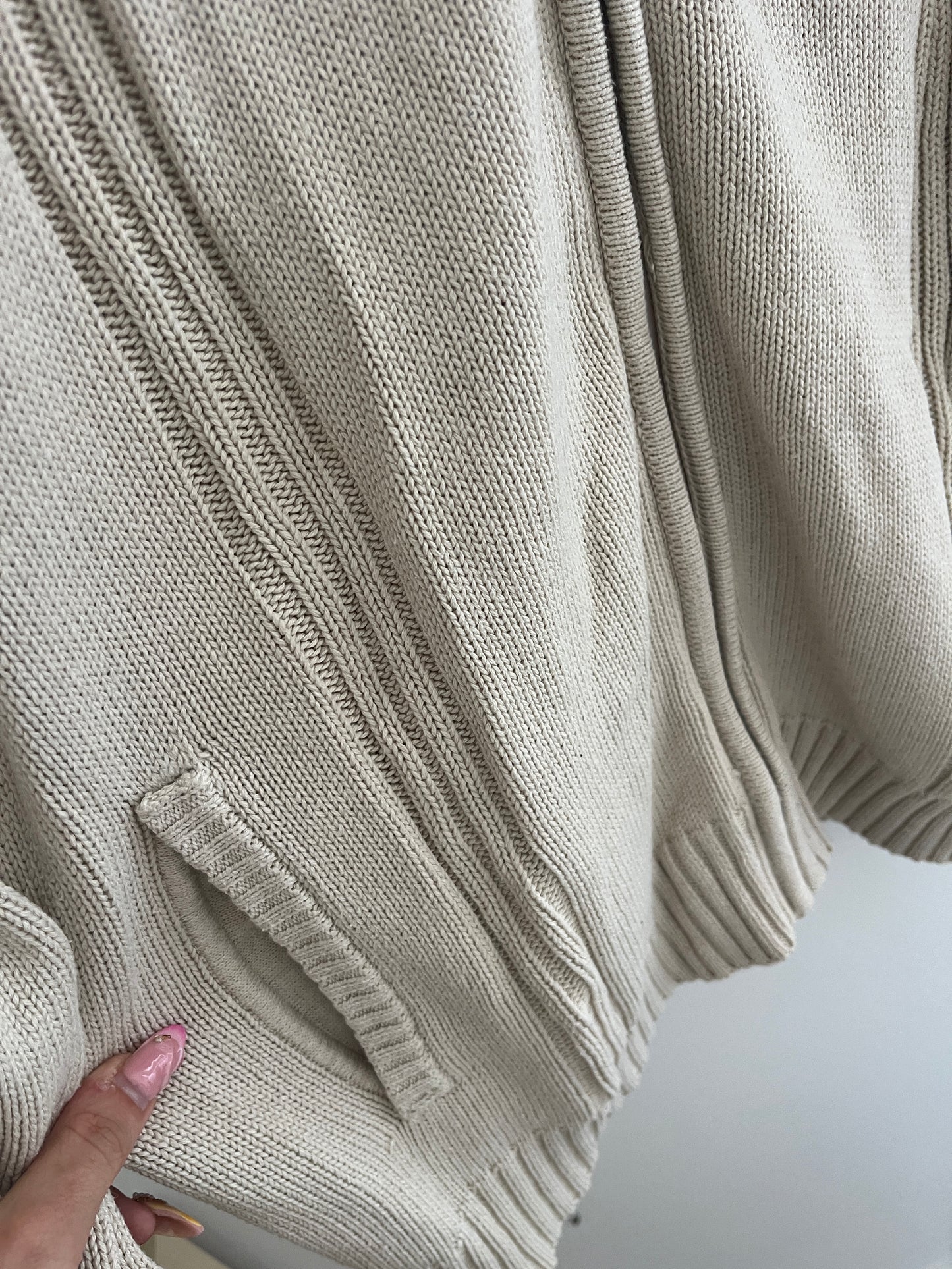 Pull en maille et poches à manches longues beige NPO Men - L