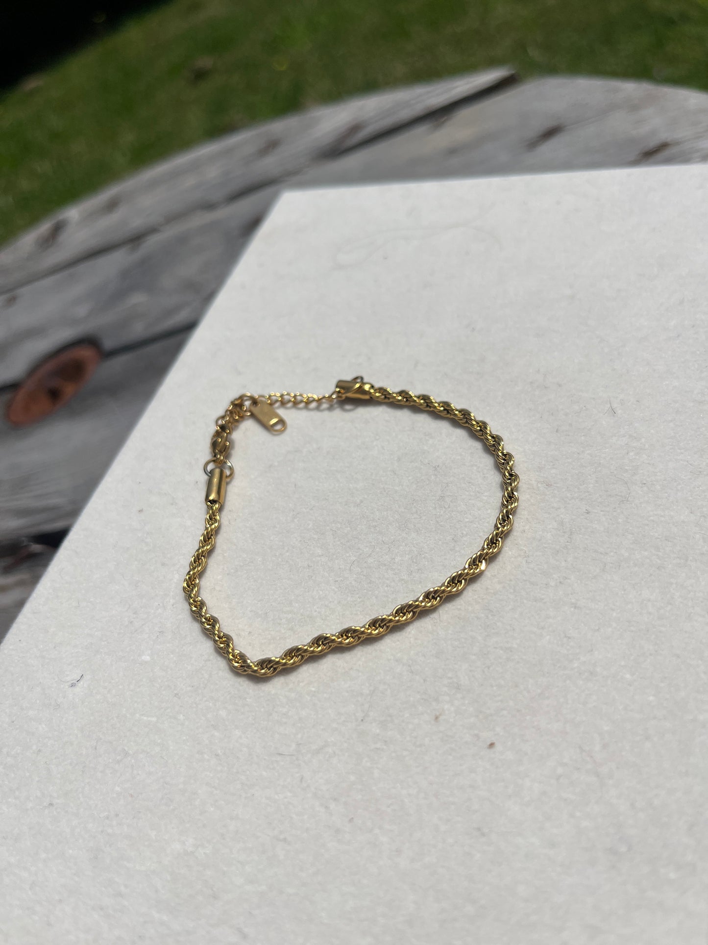 Bracelet en acier inoxydable doré et plaqué or