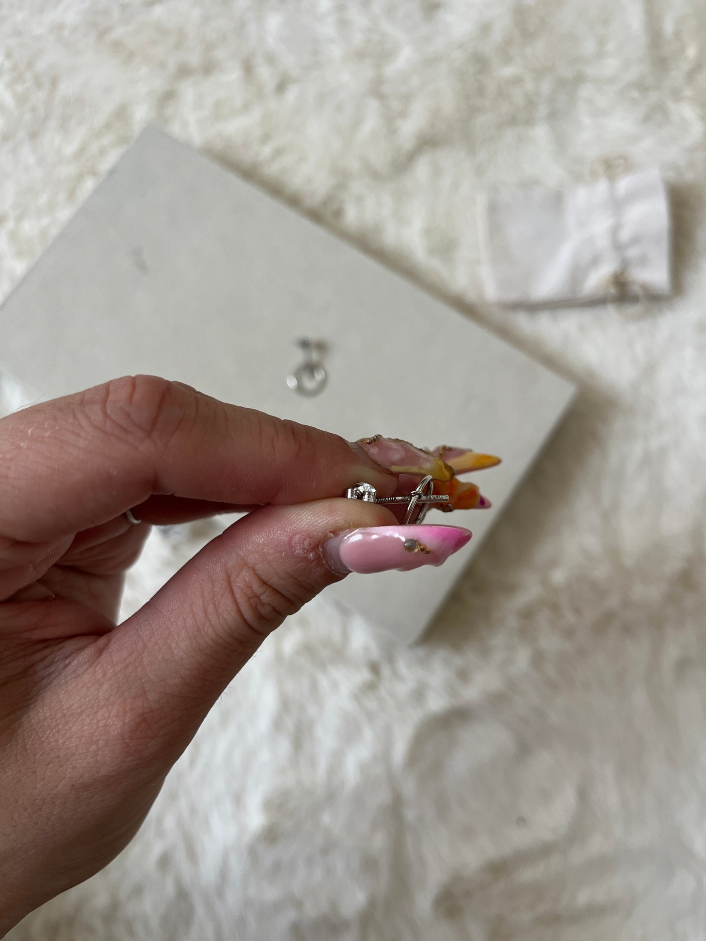 Paire de boucles d’oreille en argent 925/1000ème Agathe