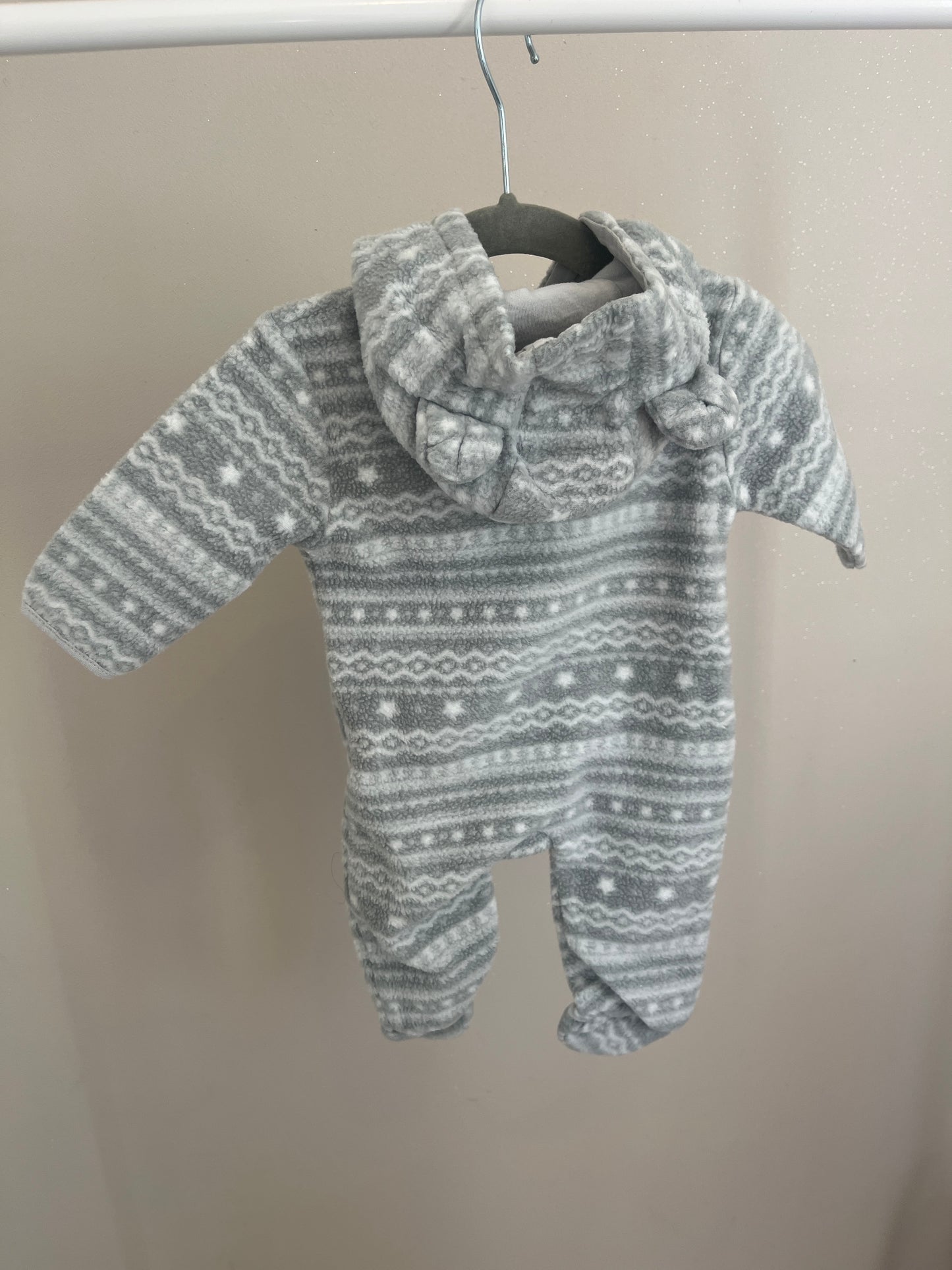 Grenouillère polaire motifs nordiques à zip - 1 mois